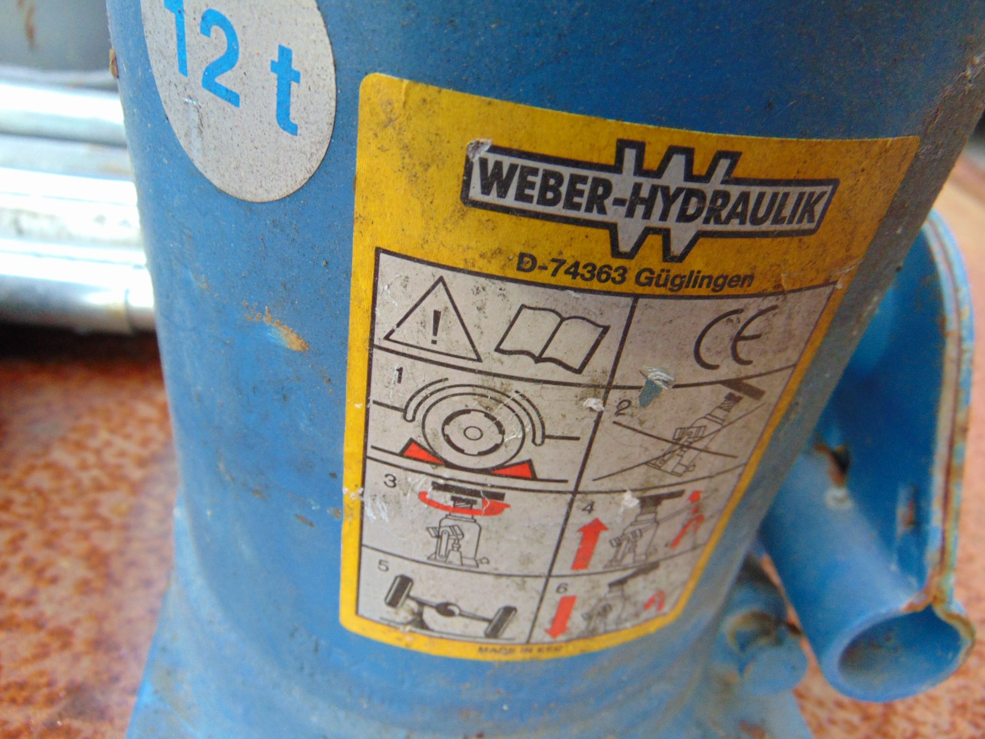 6 x Weber 12ton Bottle Jacks W/Handle - Image 3 of 6