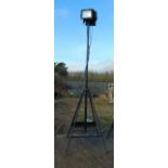 Lighting Tower w/ 4 Flood Light Units, Power Connection Cable & Switch