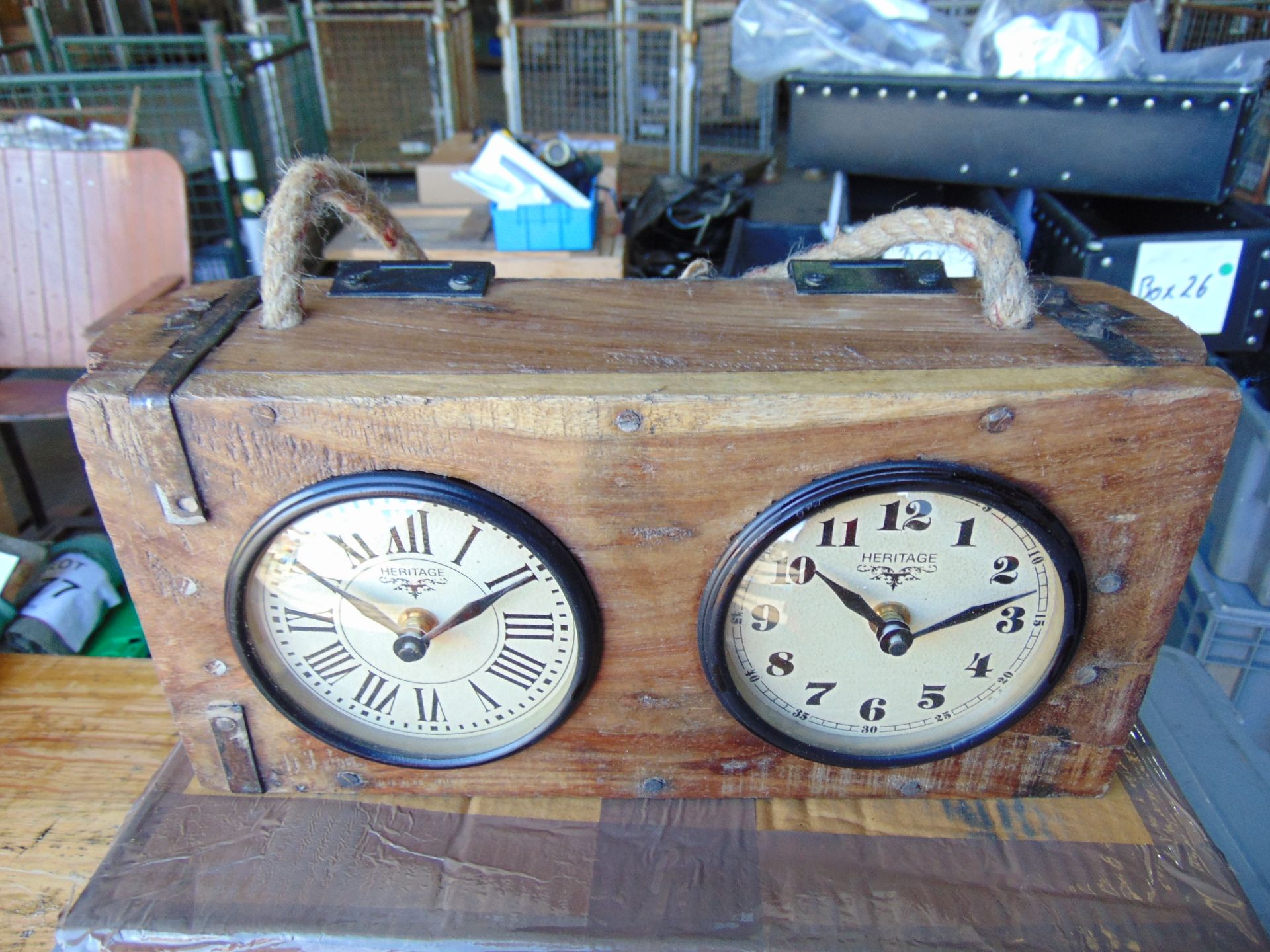 Heritage Oak Double Clock - Image 2 of 5