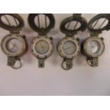 4 x Stanley London British Army Prismatic Compass in Mils, Nato Marked