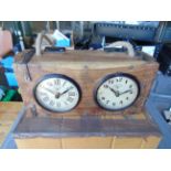 Heritage Oak Double Clock