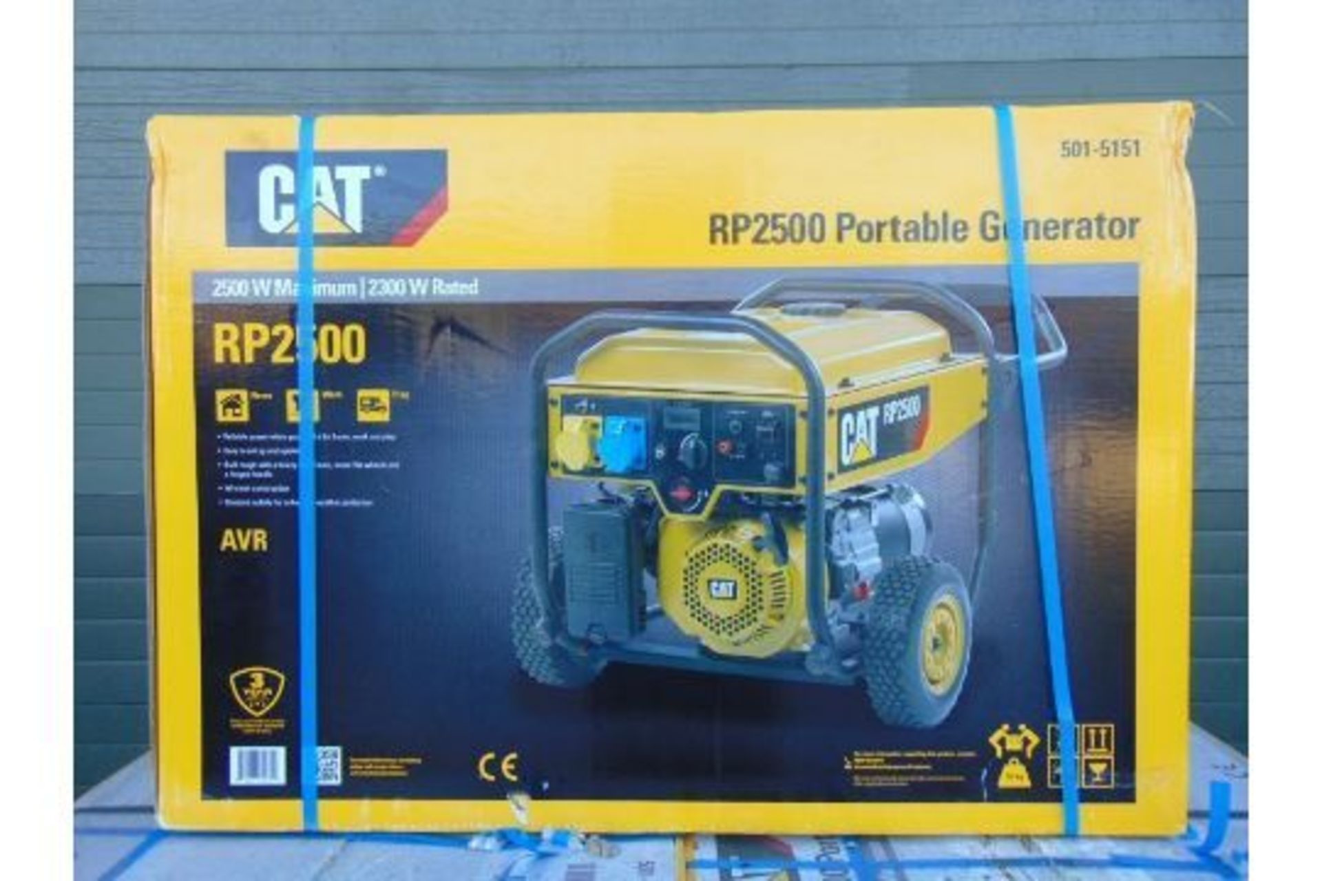 NEW and UNISSUED Caterpillar RP2500 (3.1 KVA) Industrial Petrol Generator Set