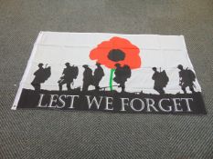 Lest We Forget (Army) Flag - 5ft x 3ft with Metal Eyelets.