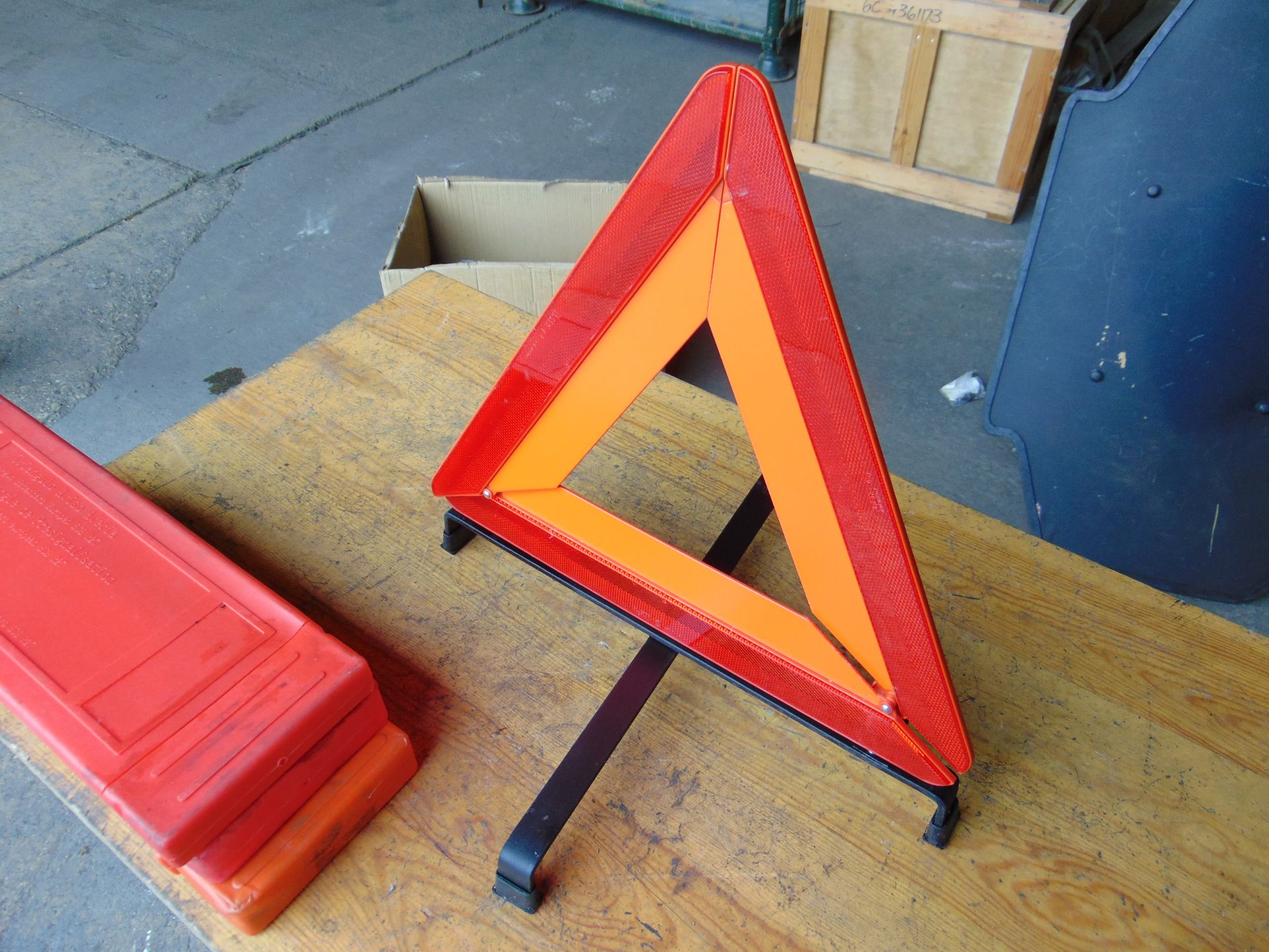 3 x Fold-Down Reflective Traffic Waring Triangles - Image 3 of 4