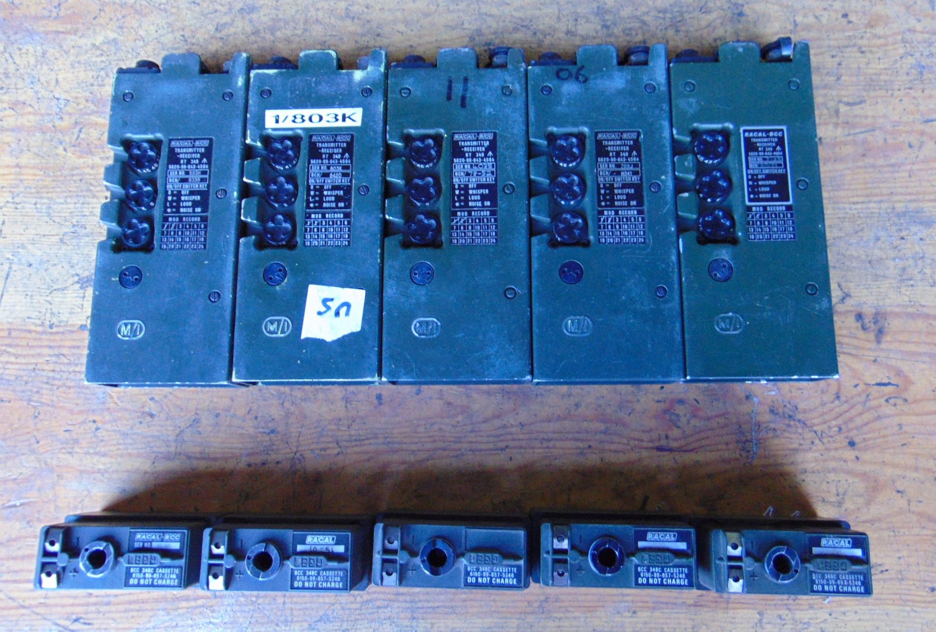 5 x UK / RT 349 Transmitter Receiver as shown - Image 3 of 3