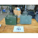 2 x Clansman Land Rover Tuner Wing Boxes c/w Bases etc