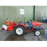 Yanmar F-7 4 x 4 Diesel Compact Tractor c/w RSA-1303 Rotorvator