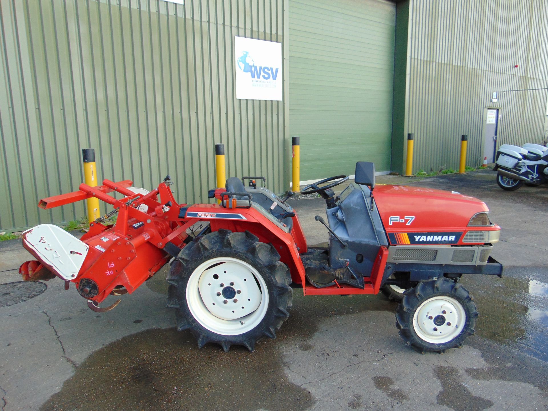 Yanmar F-7 4 x 4 Diesel Compact Tractor c/w RSA-1303 Rotorvator