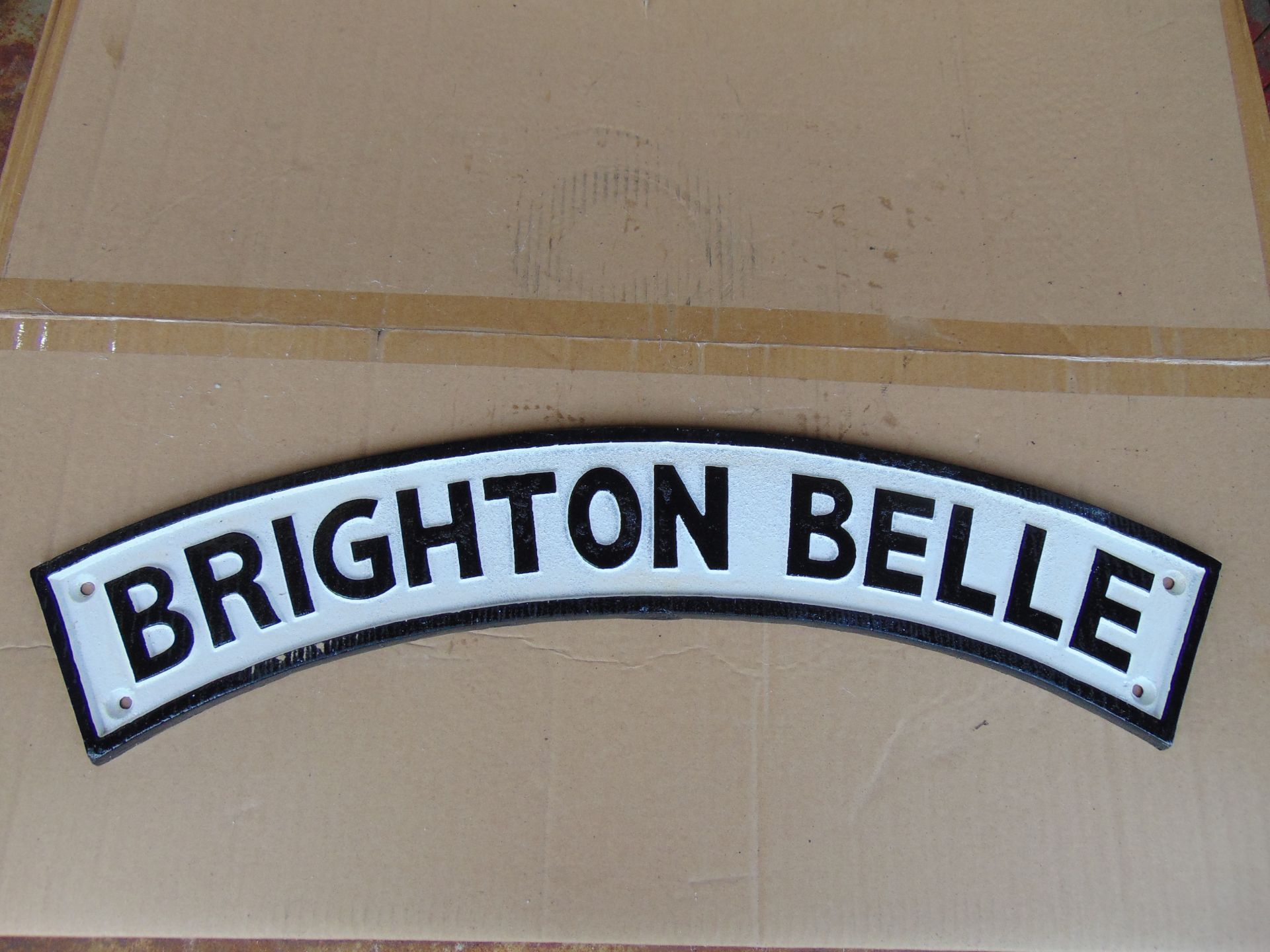 Brighton Belle Cast Iron Railway Train Name Plaque