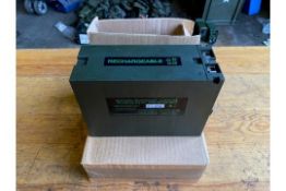 2 x New Unissued Clansman 24 Volt Rechargeable Radio Batteries