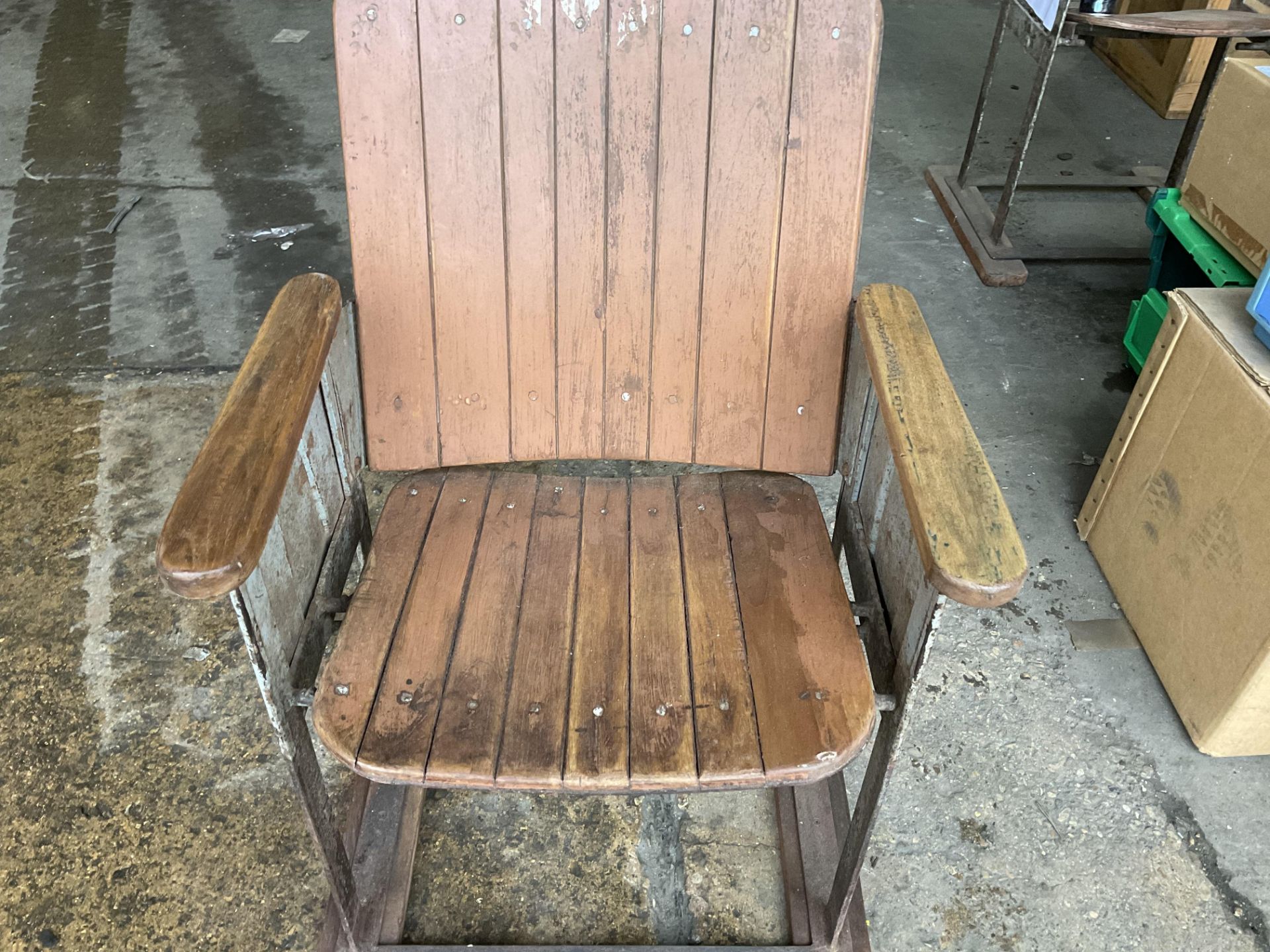 RARE ANTIQUE CINEMA SEAT VERY UNUSUAL - Image 3 of 6