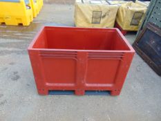 Plastic Storage Pallet Box Container c/w Cover, Size 105cm x 65cm x 70cm
