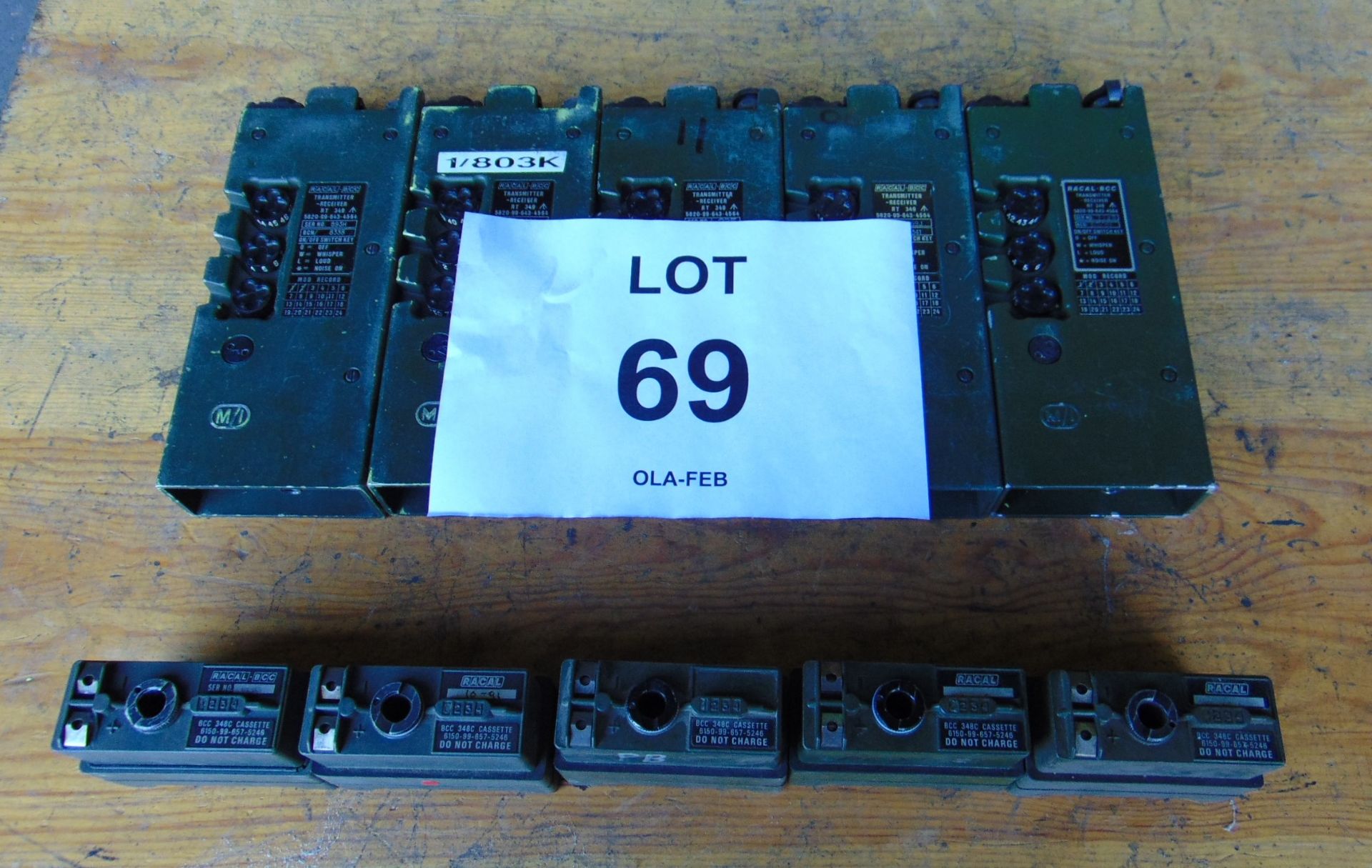 5 x UK / RT 349 Transmitter Receiver as shown