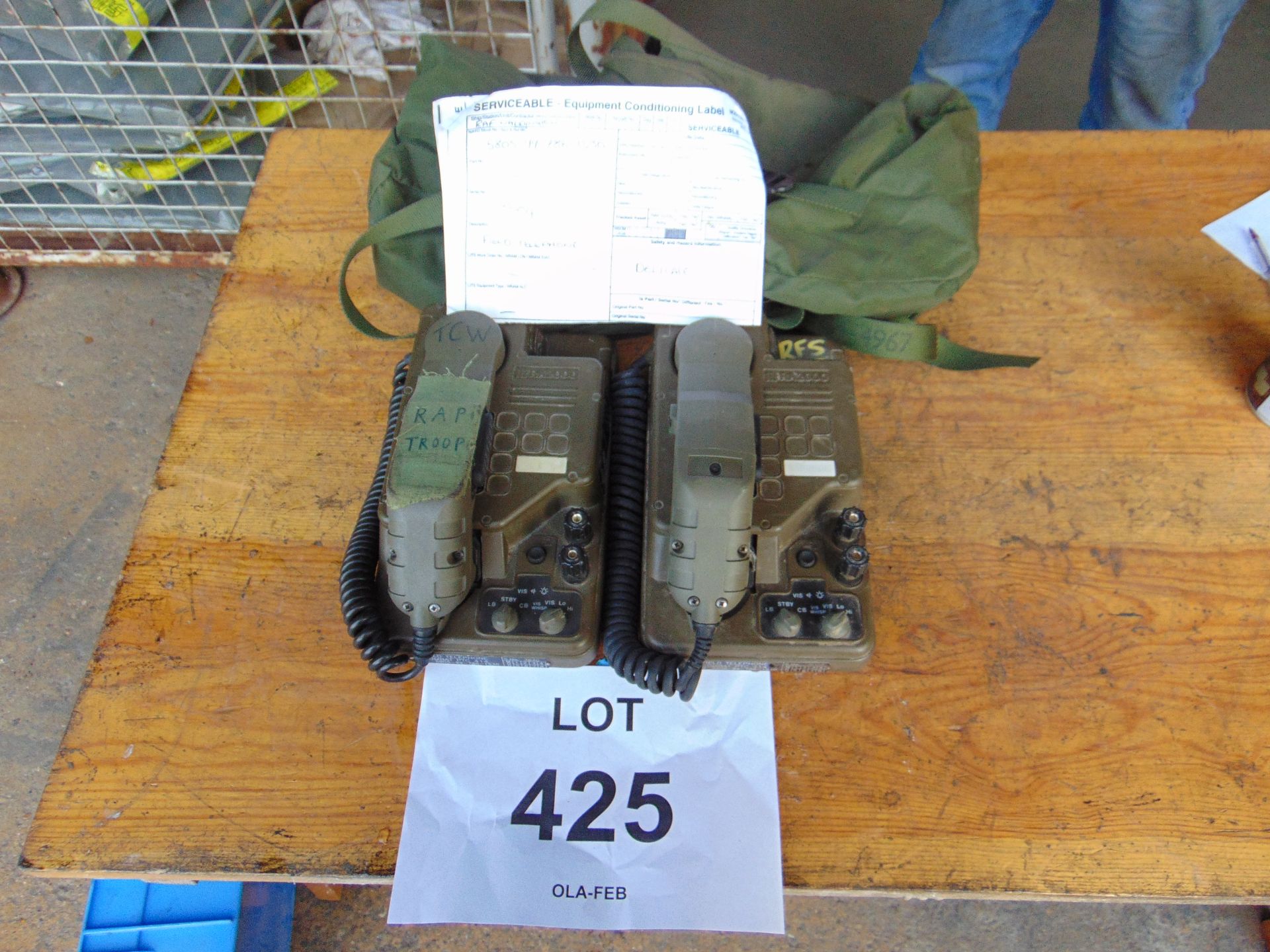 2 x Field Telephone Combat PTC 414 Racal 2000 c/w Bags