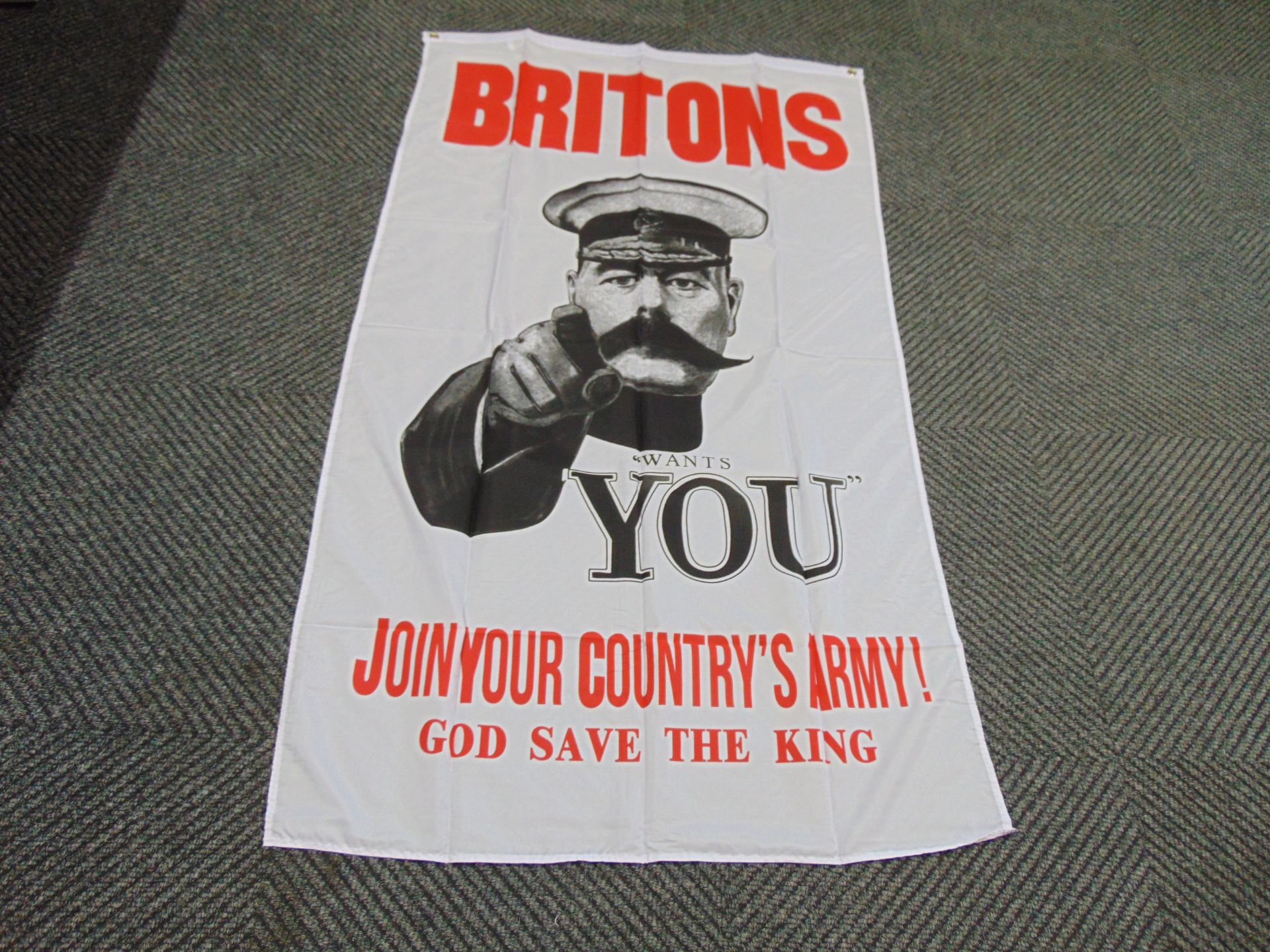 Lord Kitchener Needs You Flag - 5ft x 3ft with Metal Eyelets. - Image 3 of 4