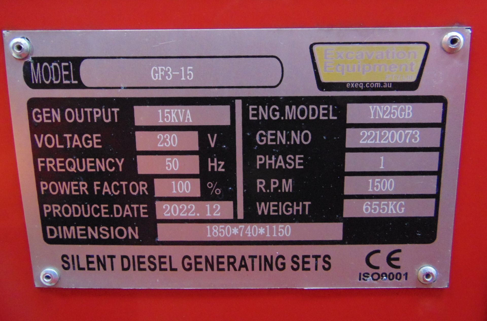 2022 New Unused 15 KVA Silent Diesel Generator - Single Phase 230V - Image 12 of 14