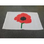 Poppy Flag - 5ft x 3ft with Metal Eyelets.