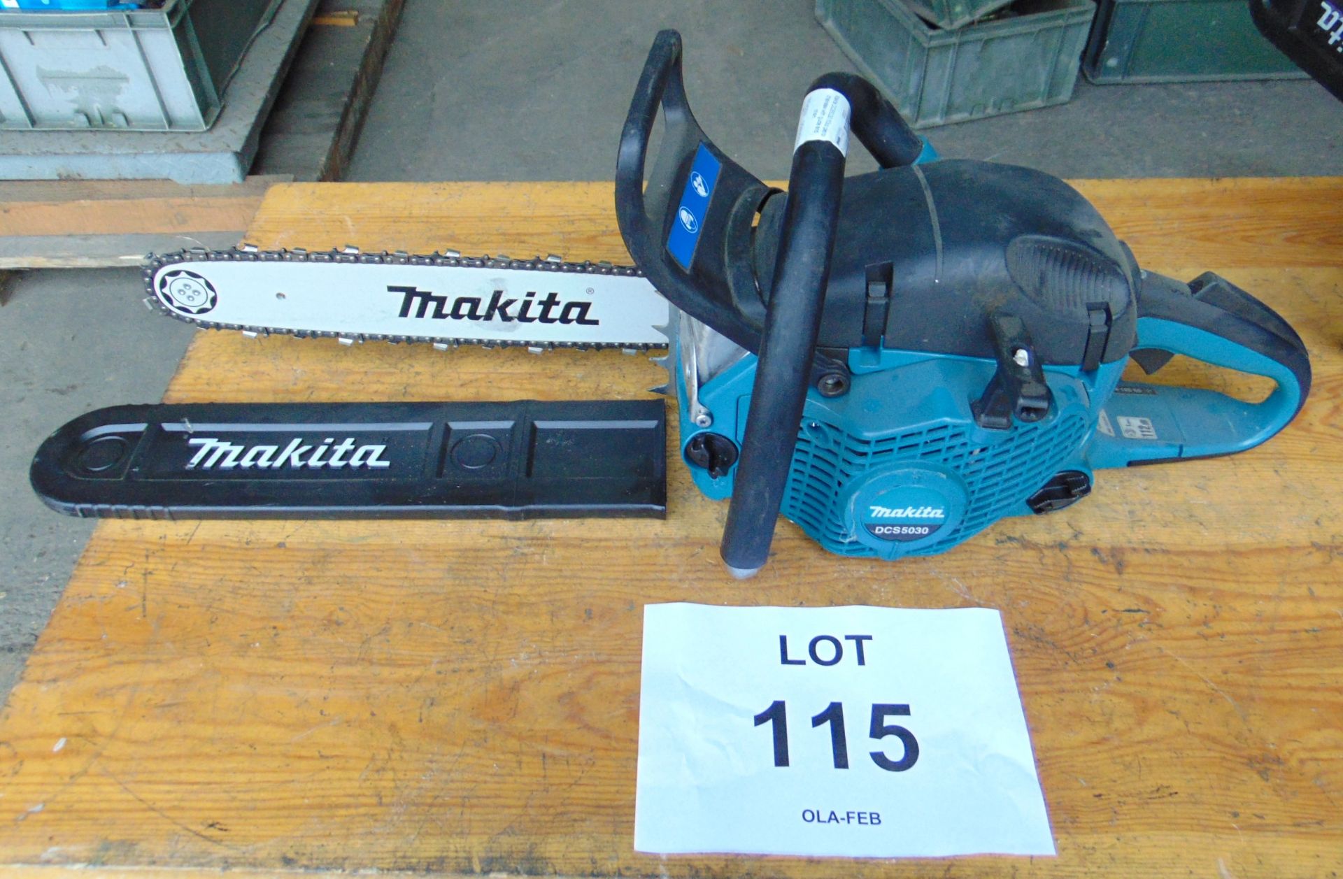 MAKITA DCS 5030 50CC Chainsaw c/w Chain Guard from MoD.