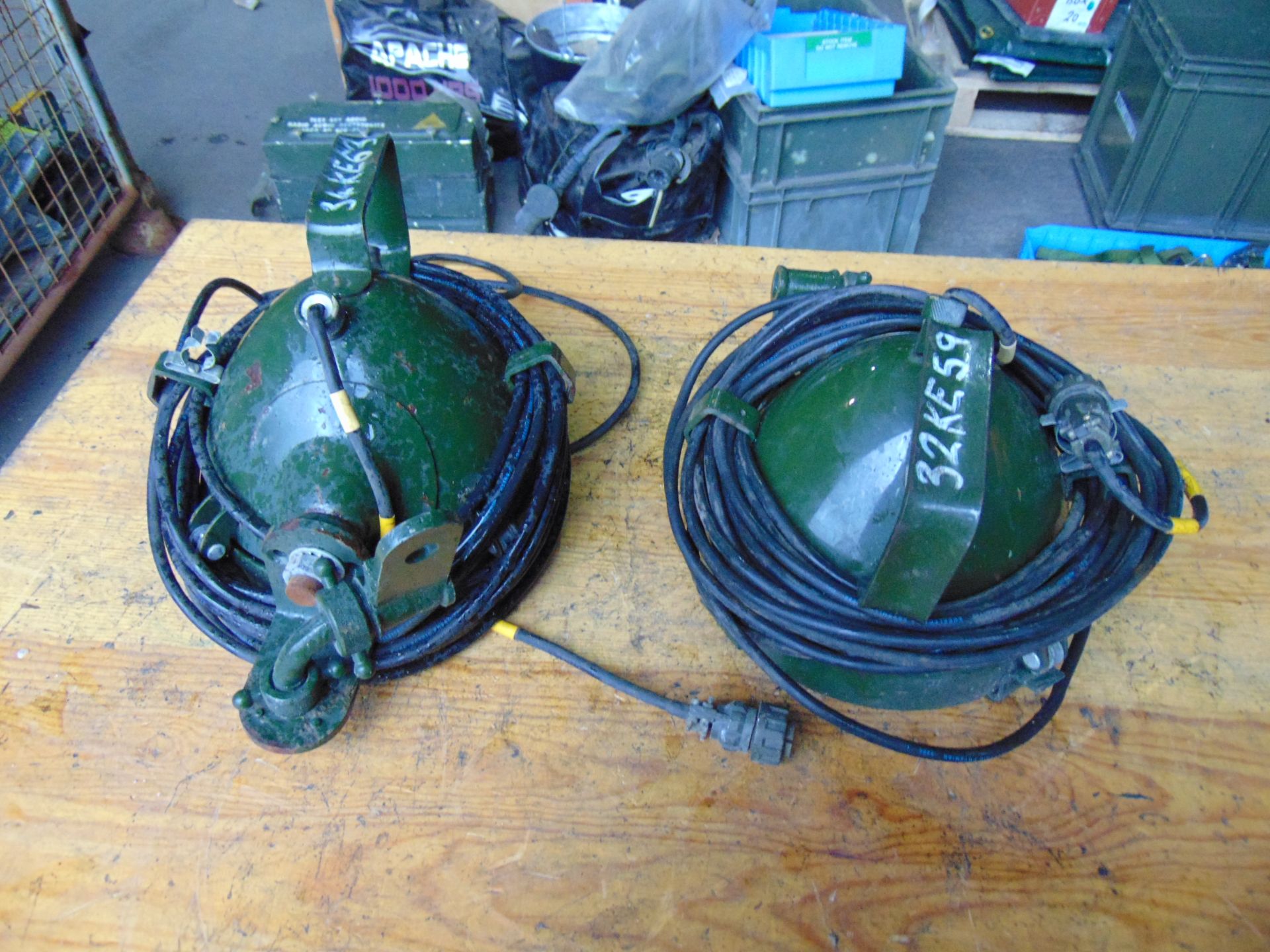 2 x FV159907 Vehicle Spot Lamp c/w Bracket and Leads - Image 6 of 7