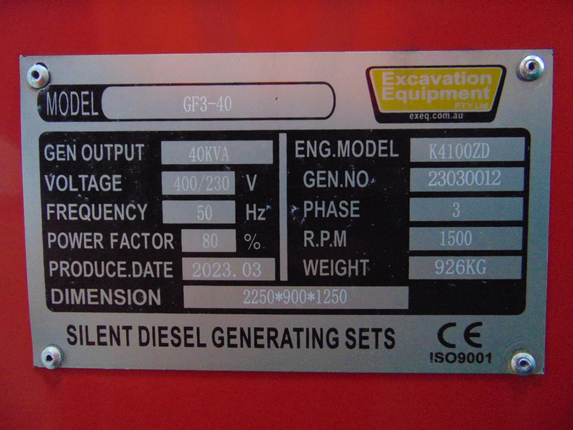 2023 New Unused 40 KVA Silent Diesel Generator - 3 Phase 400/230V - Image 7 of 14