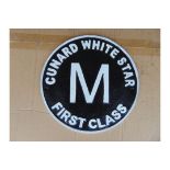 Titanic Cunard White Star First Class Hand Painted Cast Iron Wall Plaque 25cms Dia