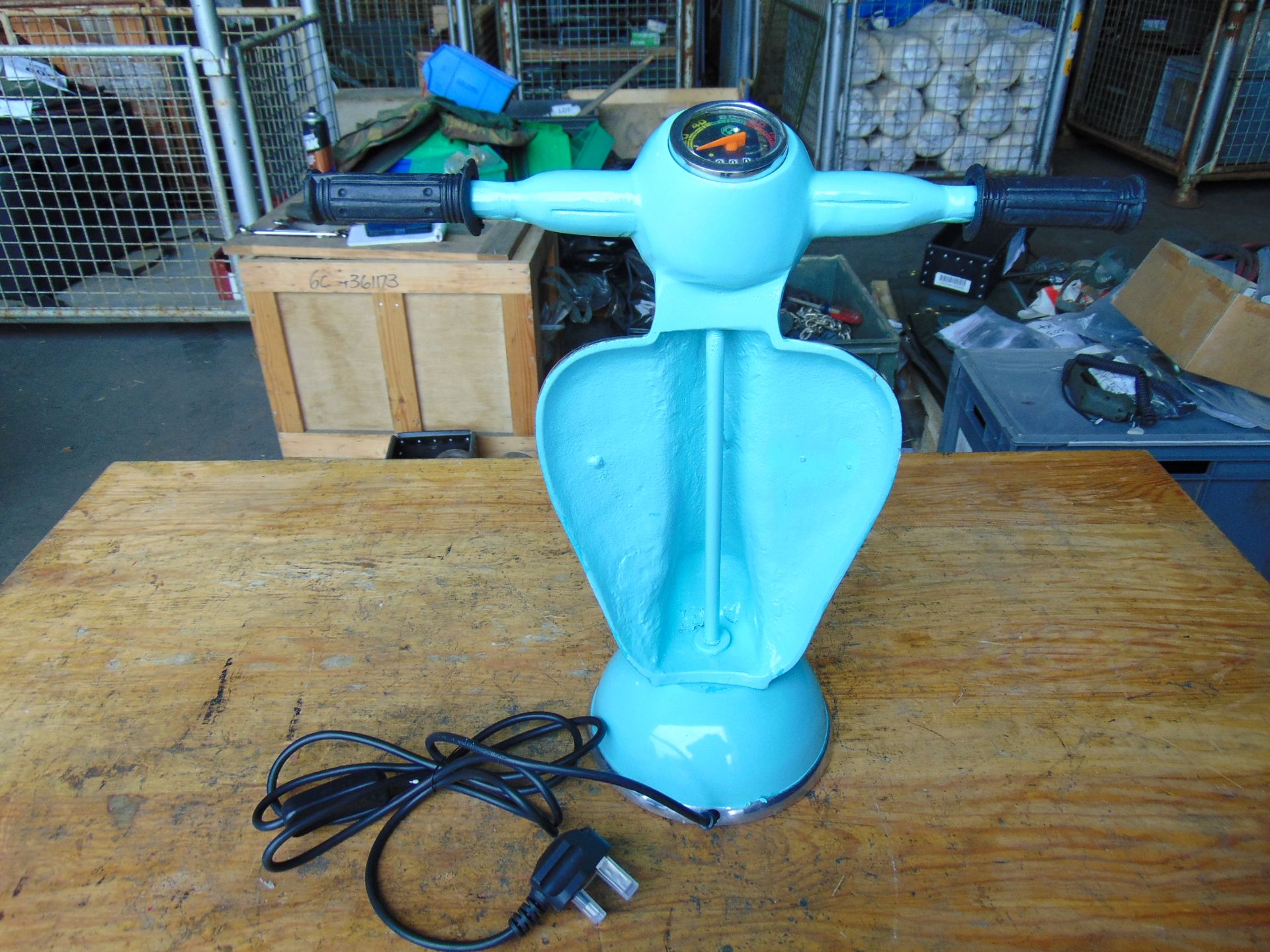 Very Unusual Vespa Side Lamp Cast Aluminium c/w Speedometer - Image 5 of 6