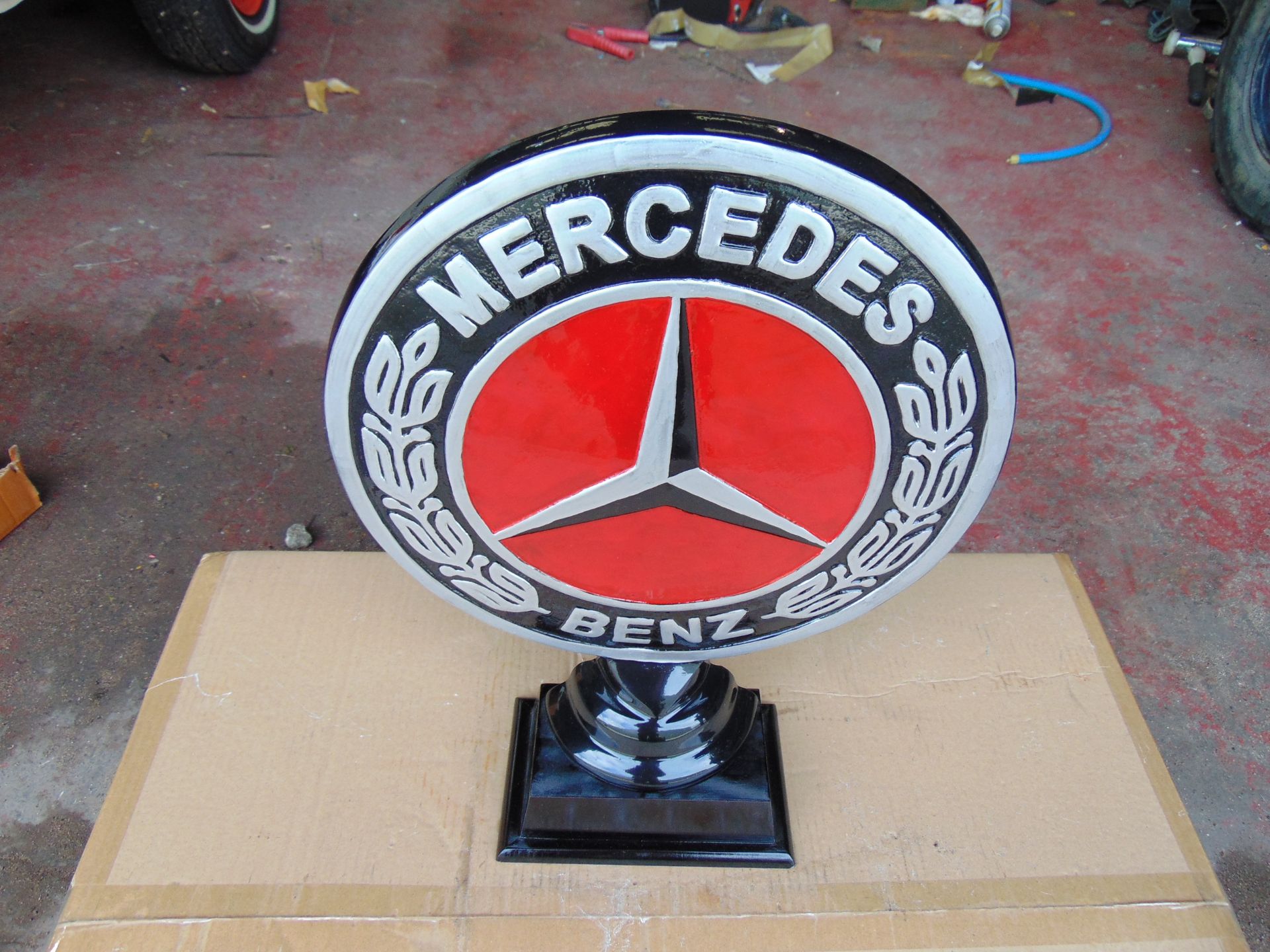 Large Mercedes Benz Cast Aluminium Adverting Sign - Image 2 of 4