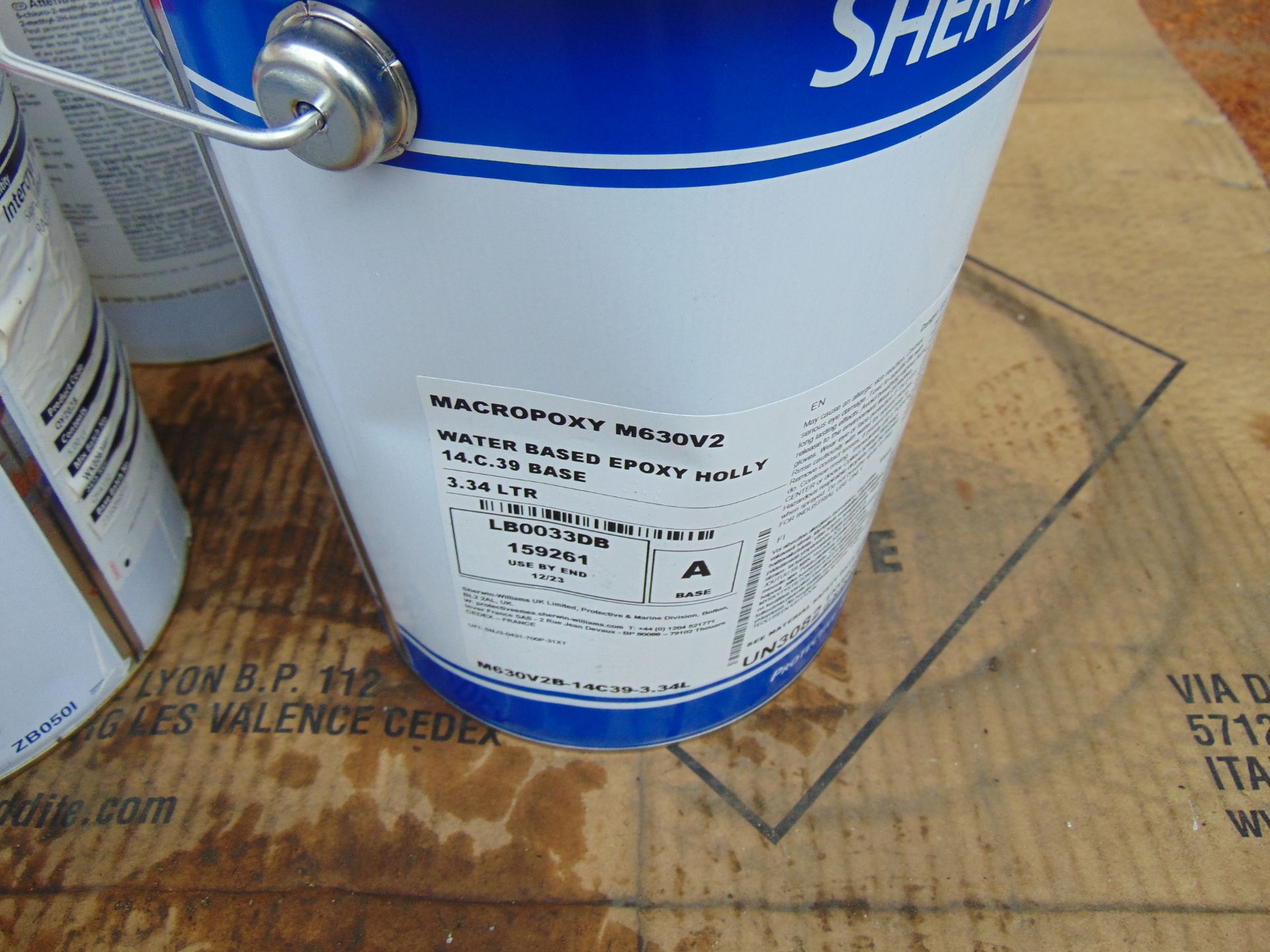 2 x 5 Litre Sherwin Williams Epoxy Based Holly Green Paint, New Unissued MoD Reserve Stocks - Image 3 of 3