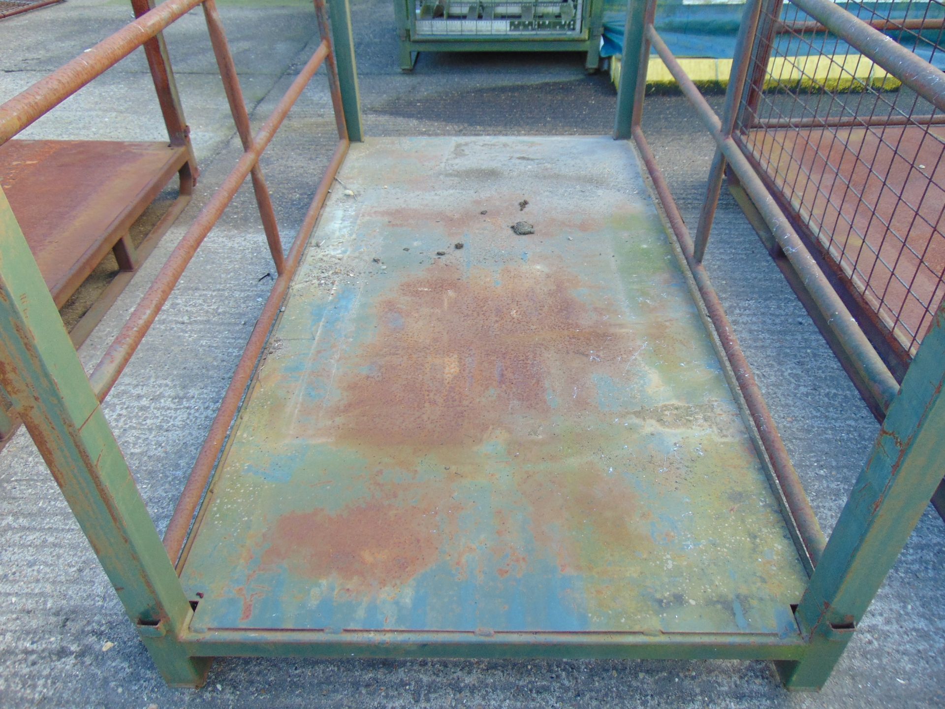 MOD Heavy Duty Stacking Steel Stillage Post Pallet - Bild 2 aus 3