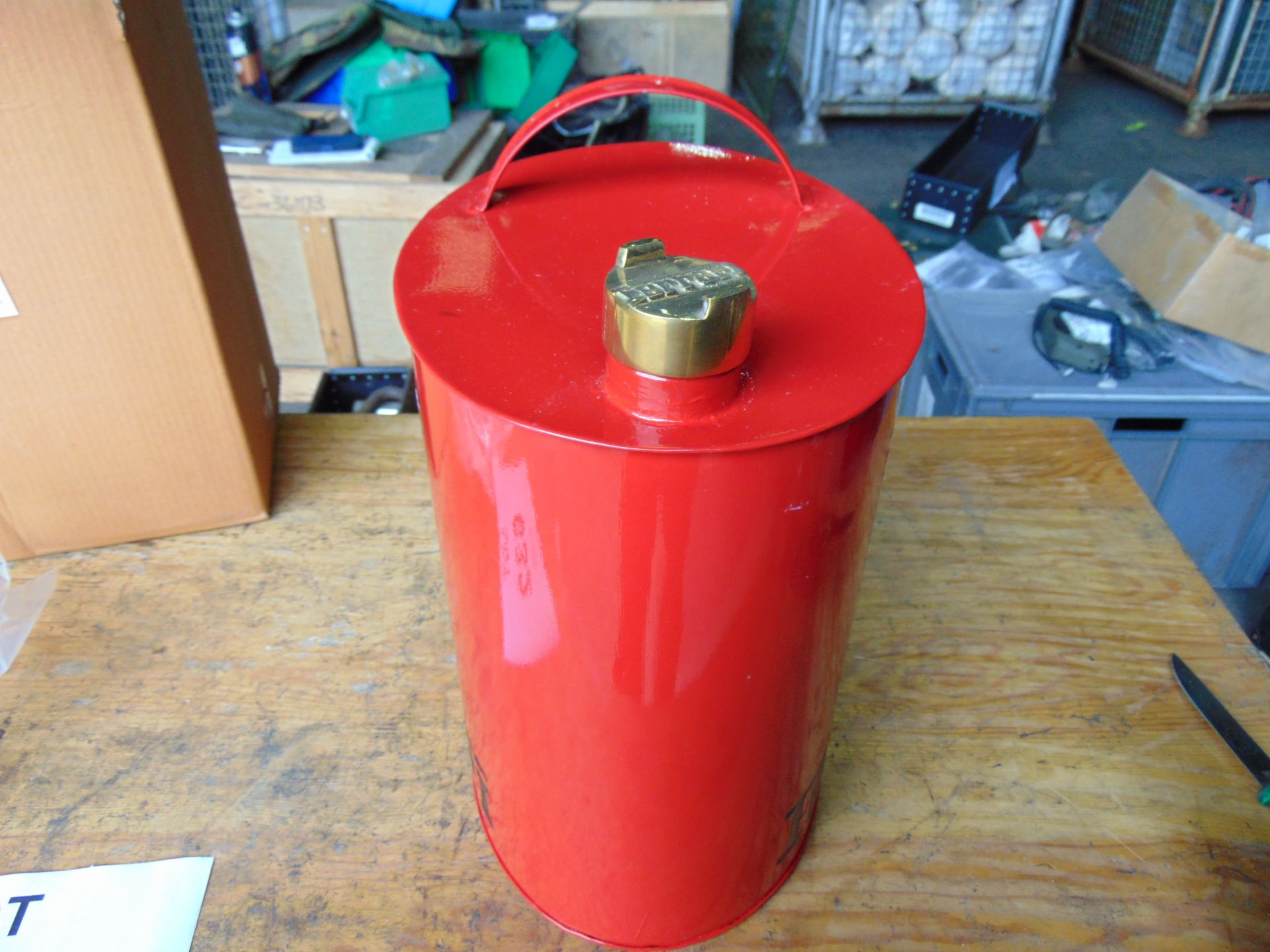 Ferrari Hand Painted 1 Gall Fuel/Oil Can with Brass Cap - Image 5 of 5