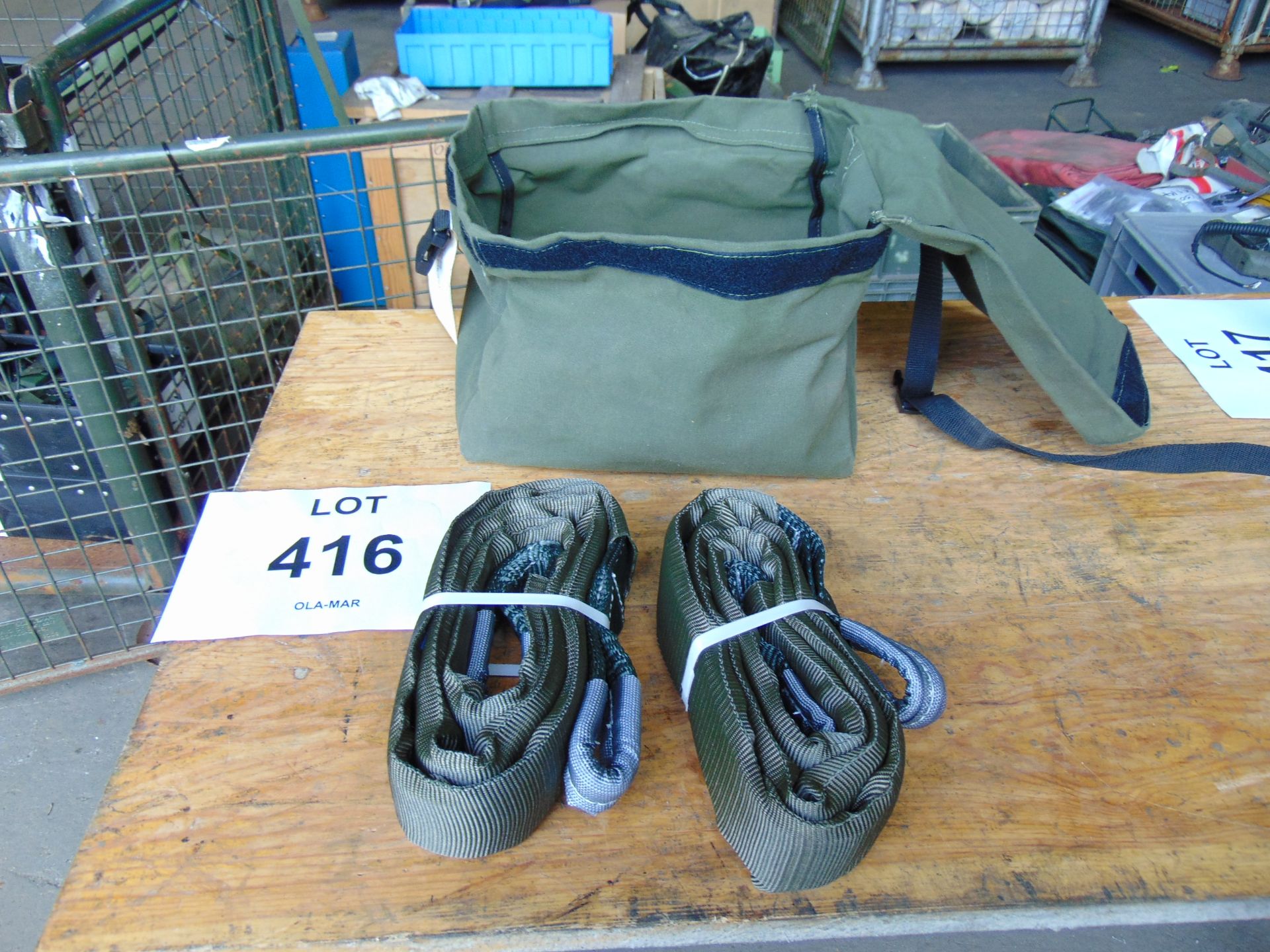 2 x Winching Straps with Bag, New & Unused - Image 3 of 5