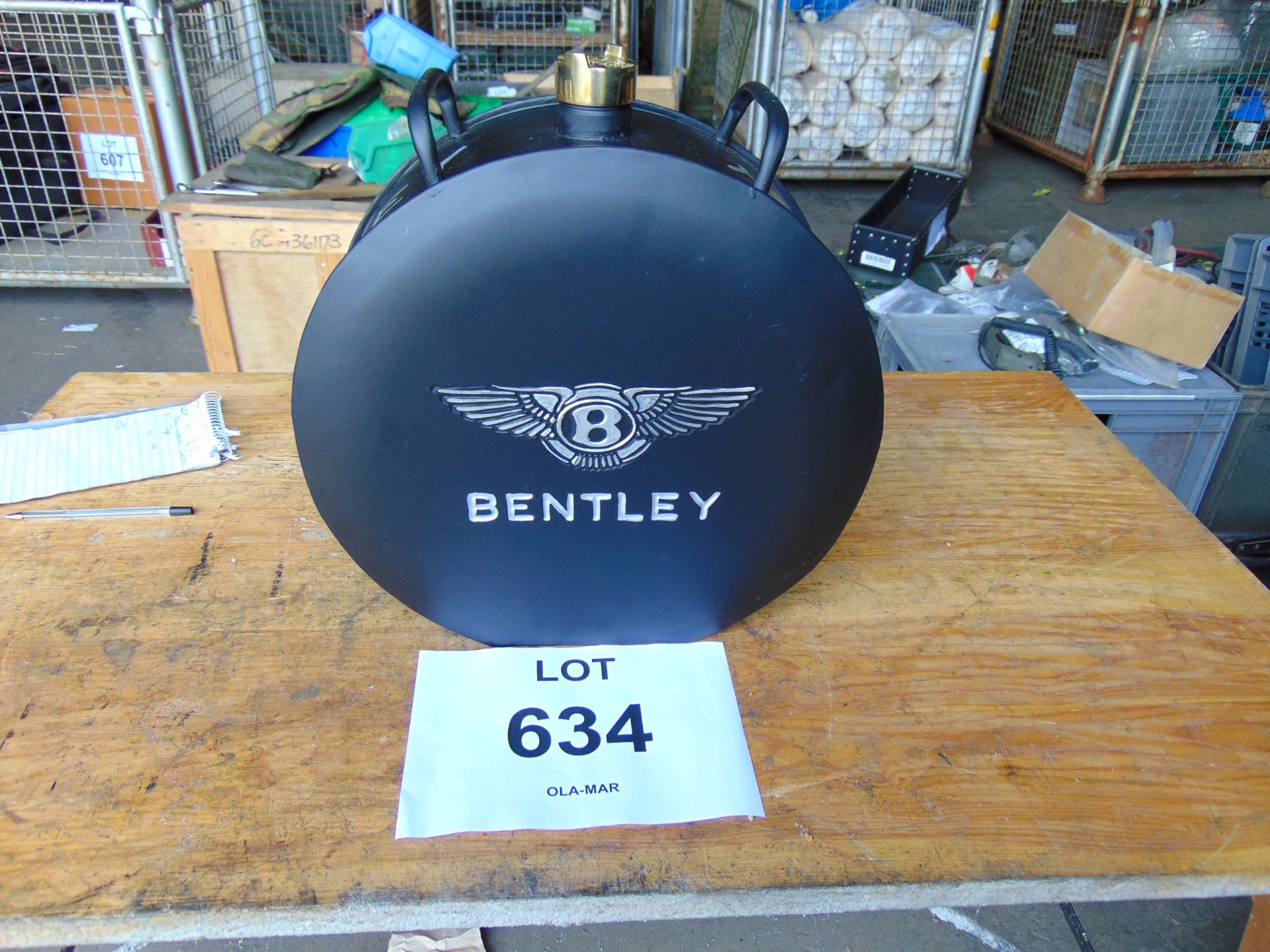 New Unused Bentley Cars Fuel/Oil Can with Brass Cap and Handles