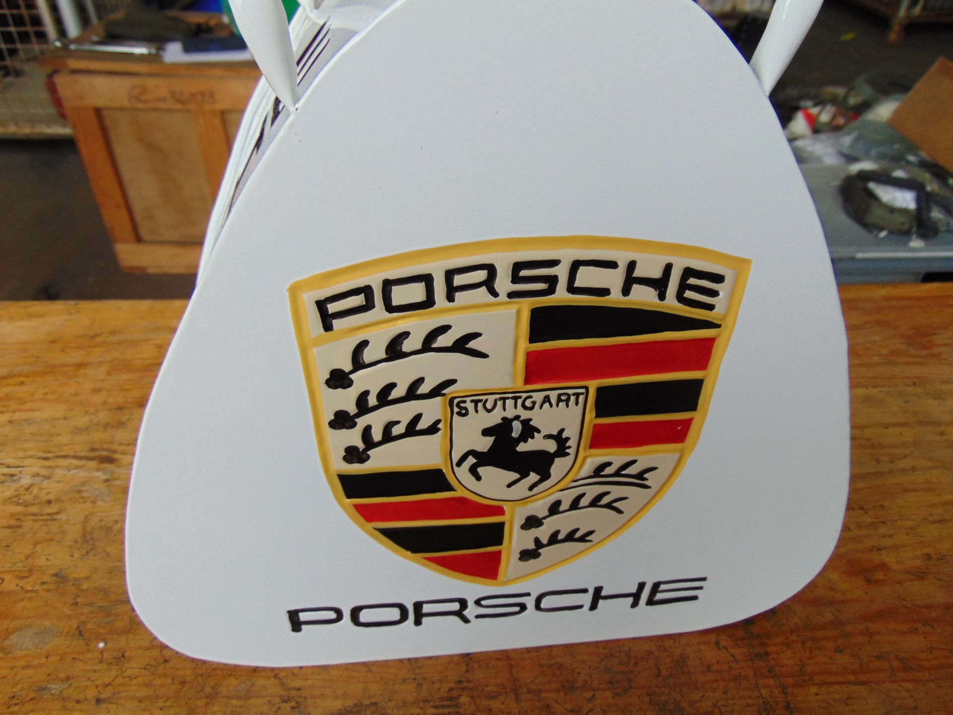 Porsche Hand Painted 1 Gall Fuel/Oil Can with Brass Cap - Image 6 of 6