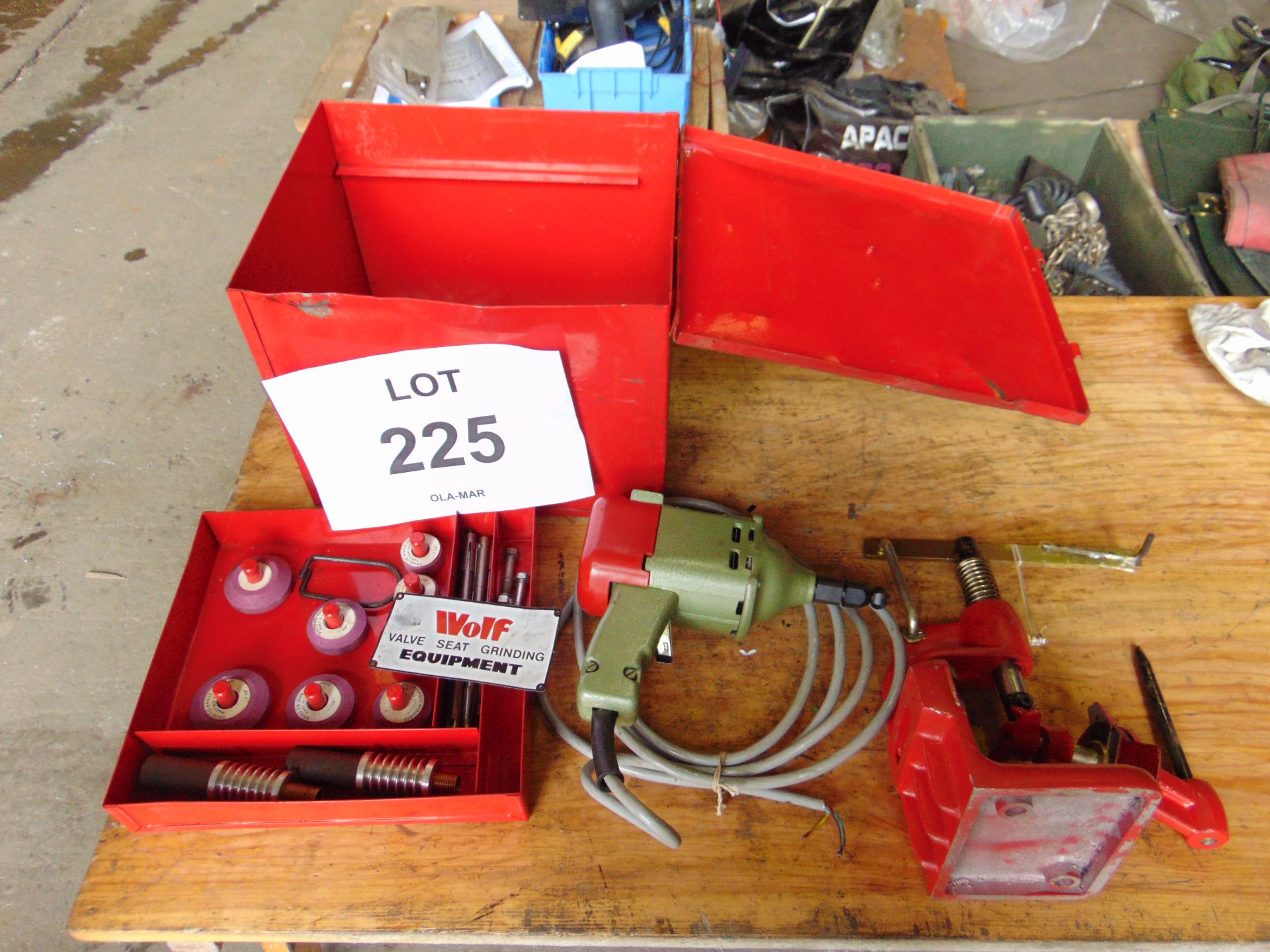 New Unissued Wolf Valve Seat Grinding kit - In Original Transit Case