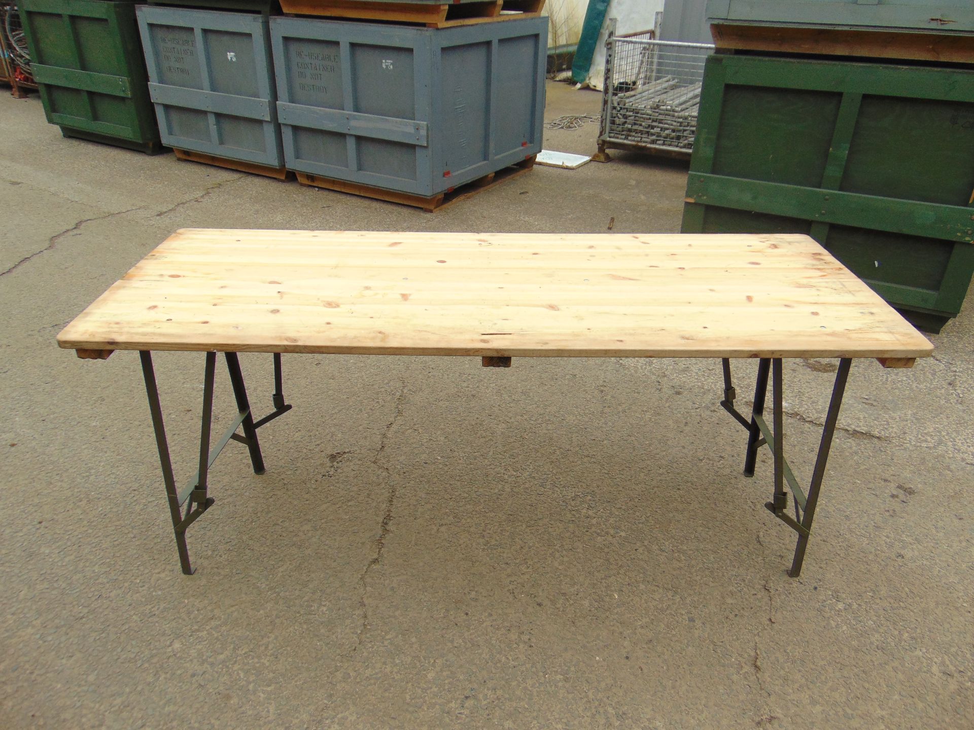 1 x Standard British Army 6ft Table - Image 2 of 5