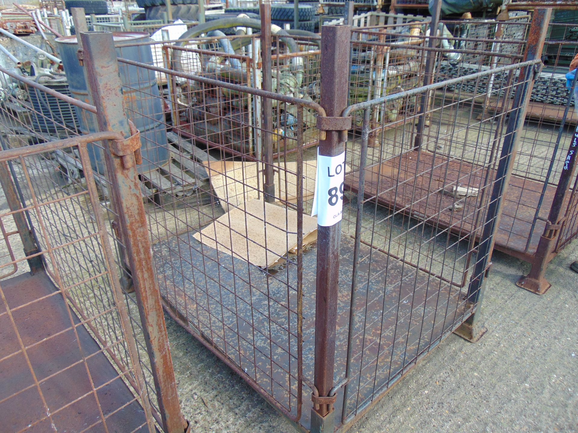 Steel Stacking Stillage with removeable sides and corner posts