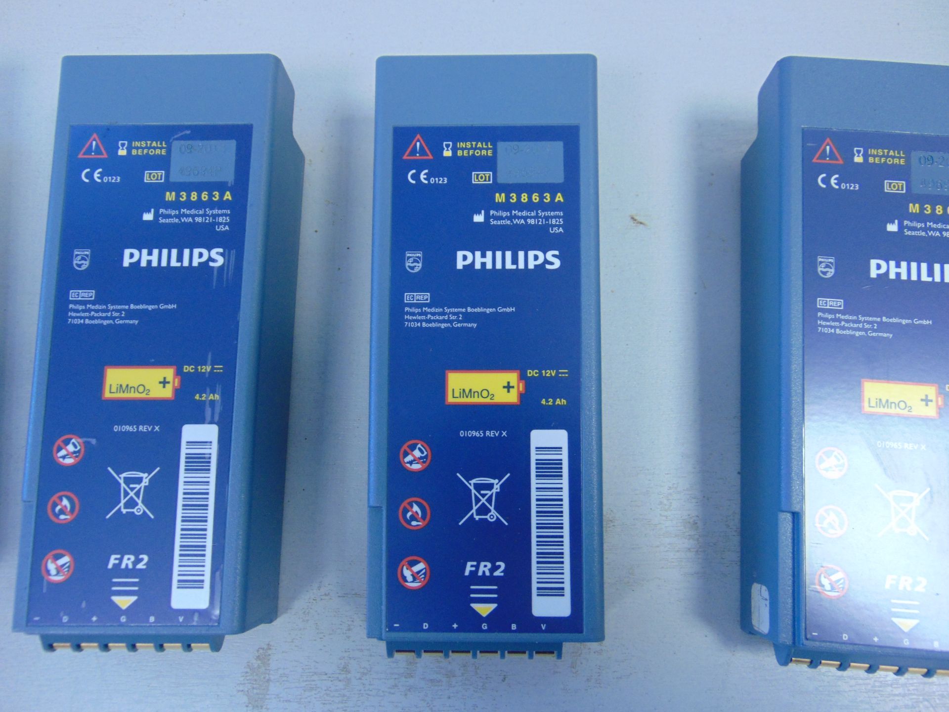 6 x Philips Heartstart FR2 Defibrillator Batteries. - Image 3 of 3