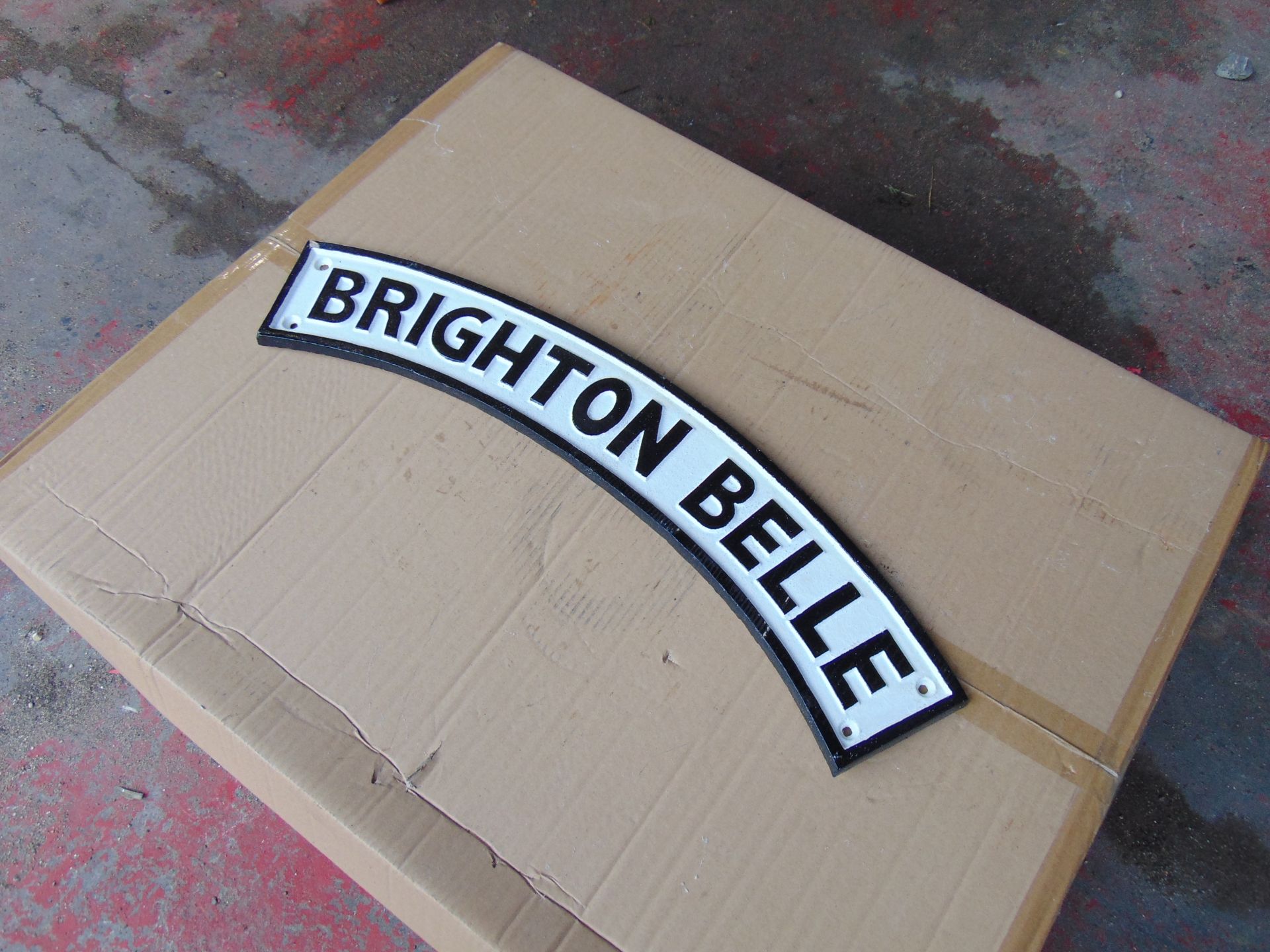 Cast Iron Brighton Belle Railway Engine Sign - Image 2 of 3