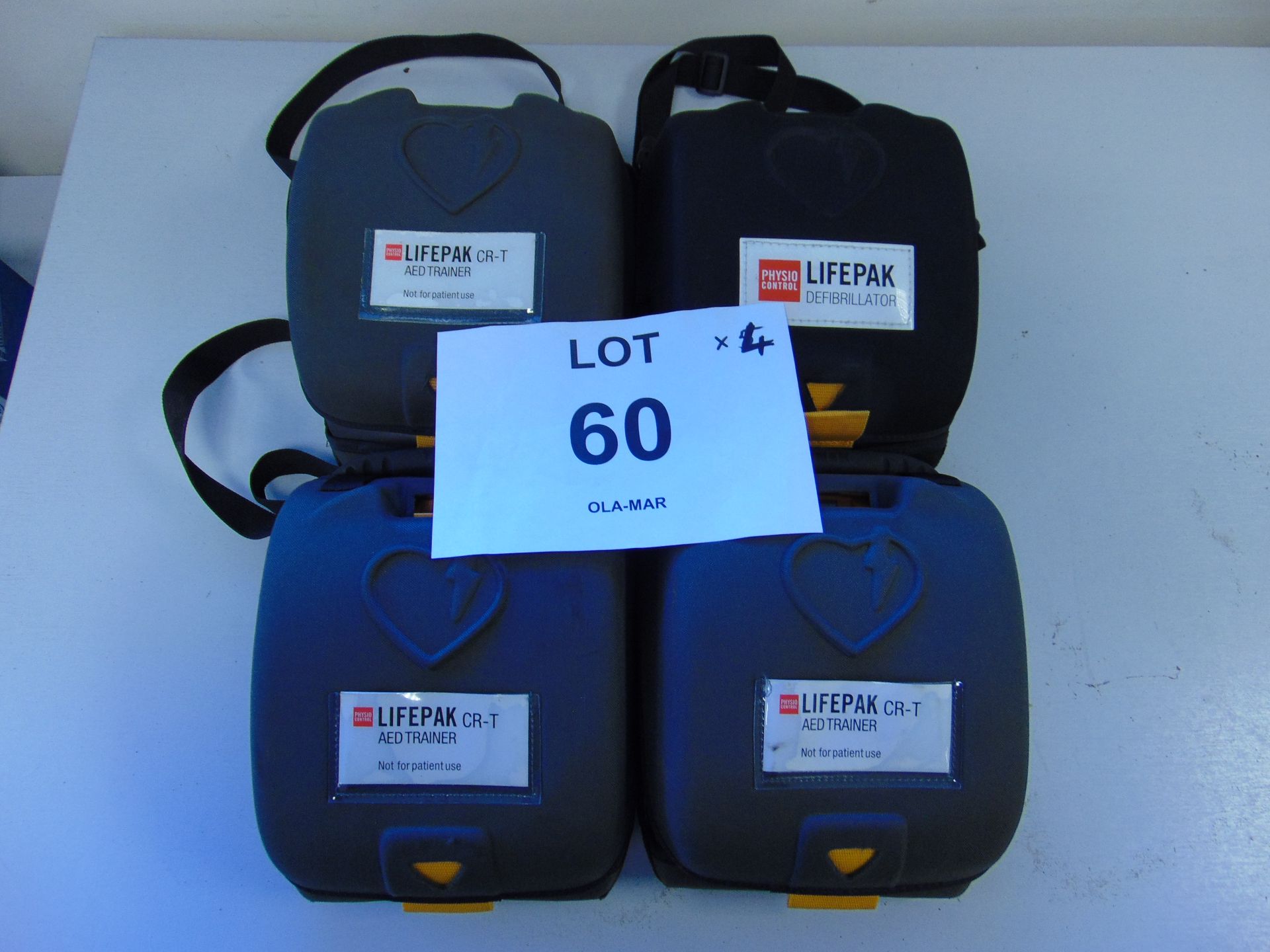 4 x Physio Controls Lifepak CR-T Defibrillator AED Trainer Unit in Carry Case