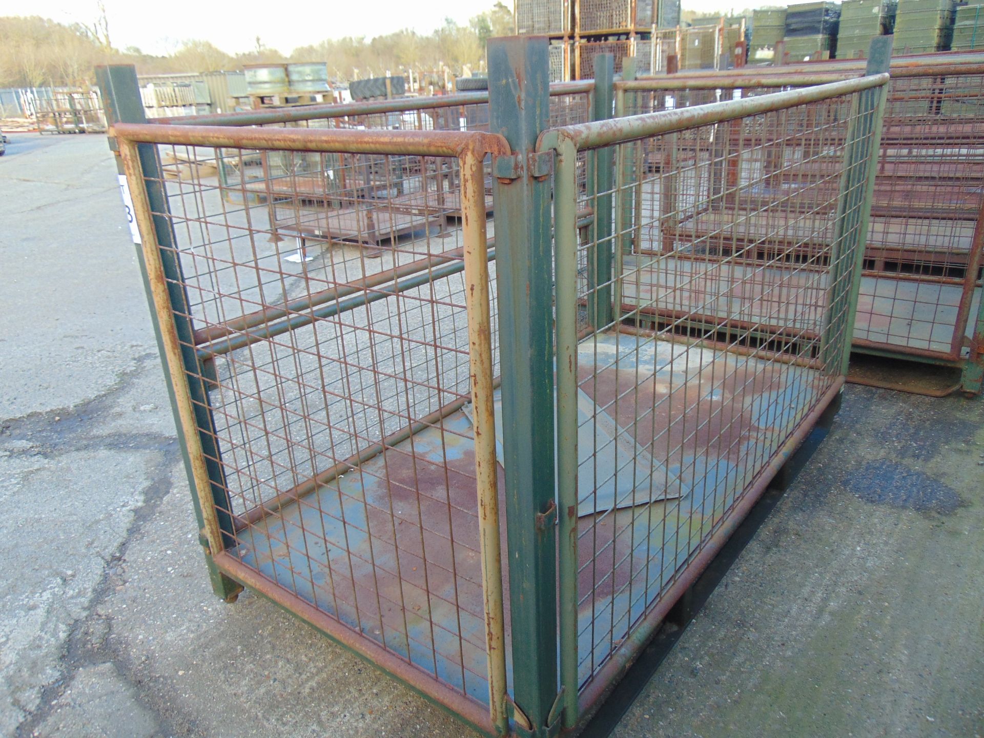 MOD Heavy Duty Stacking Steel Stillage Post Pallet - Image 2 of 3