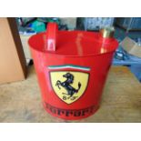 Ferrari Hand Painted 1 Gall Fuel/Oil Can with Brass Cap