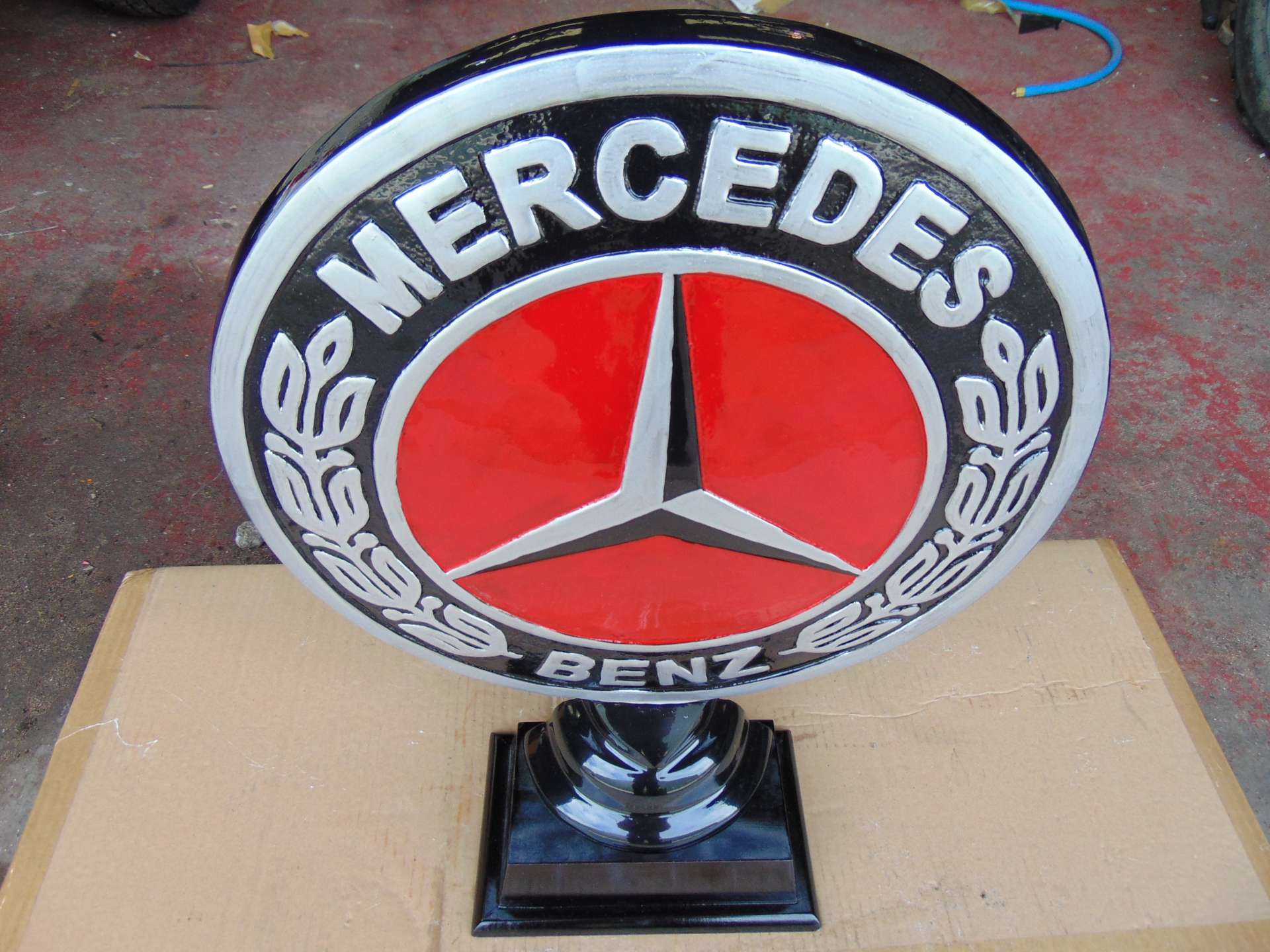 Merces Sign Large Mercedes Benz Cast Aluminium Adverting Sign