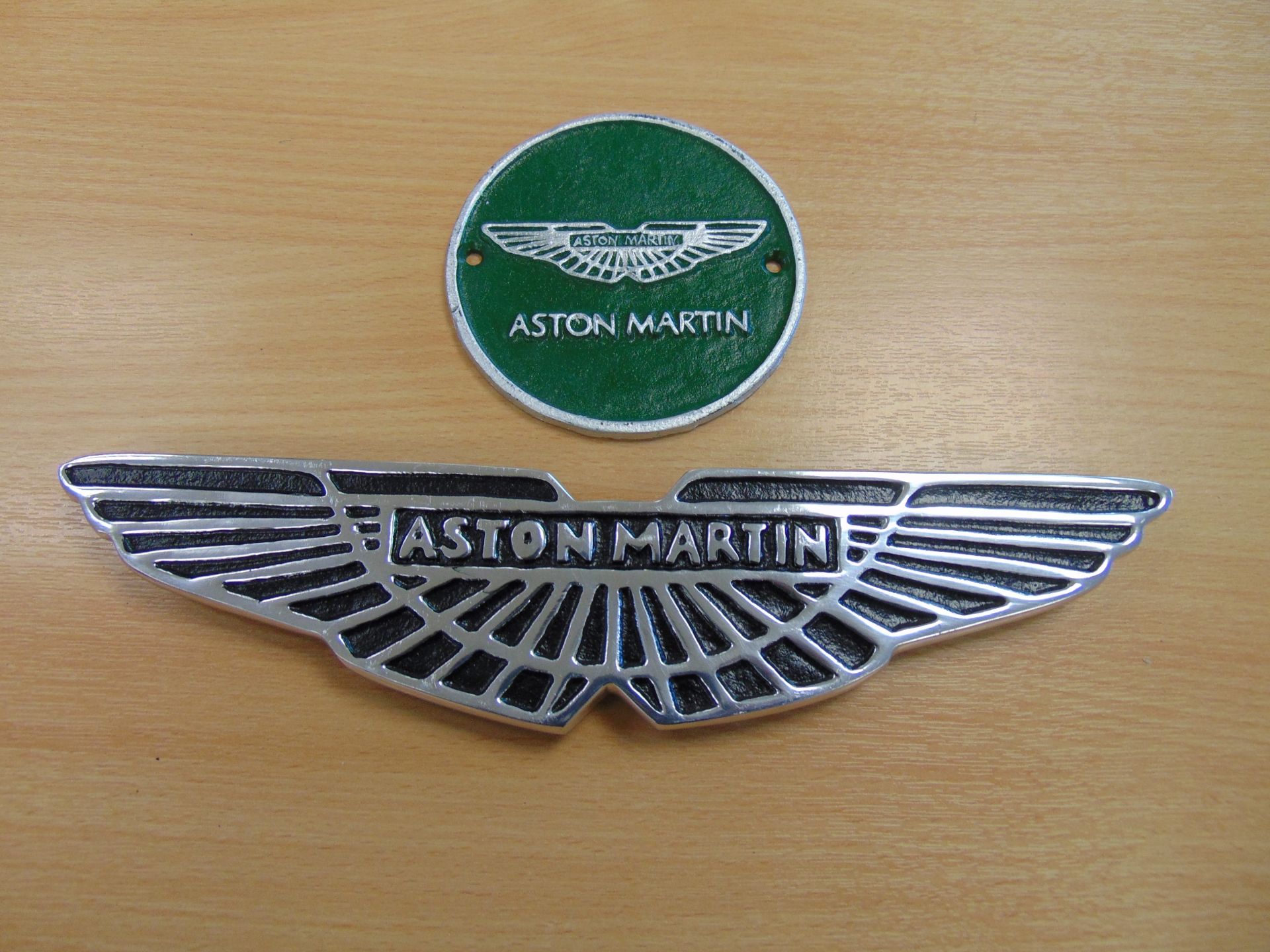 2 x Aston Martin Polished Aluminium Signs and Plaque - Image 7 of 7