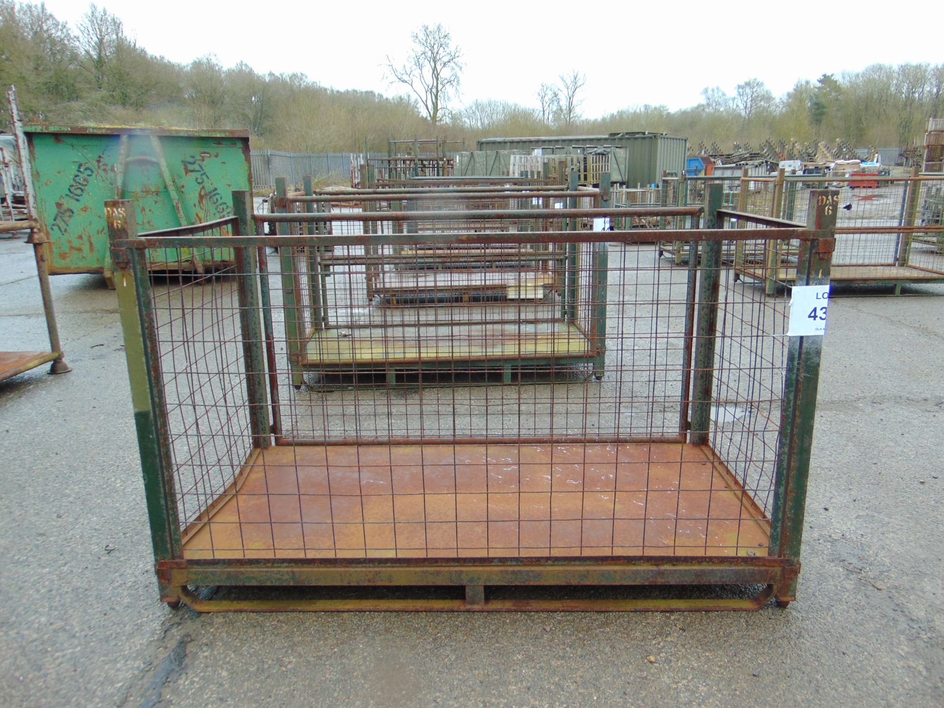 Heavy Duty MOD Steel Stacking Stillage w/ Removeable Side Bars & Corner Posts