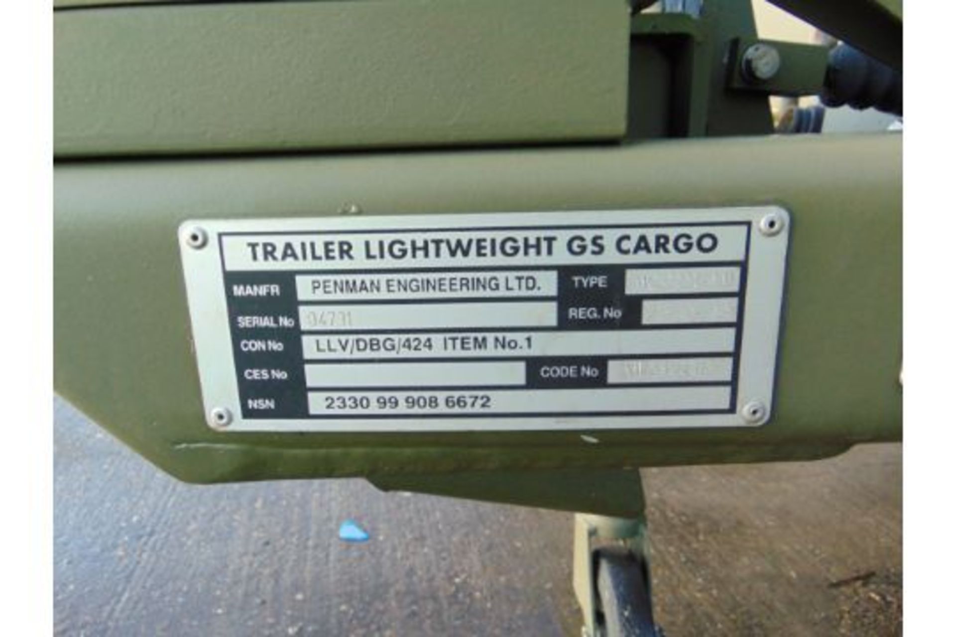 Penman Trailer GS Light Weight Cargo Land Rover EX MOD Reserve Stock - Image 16 of 30