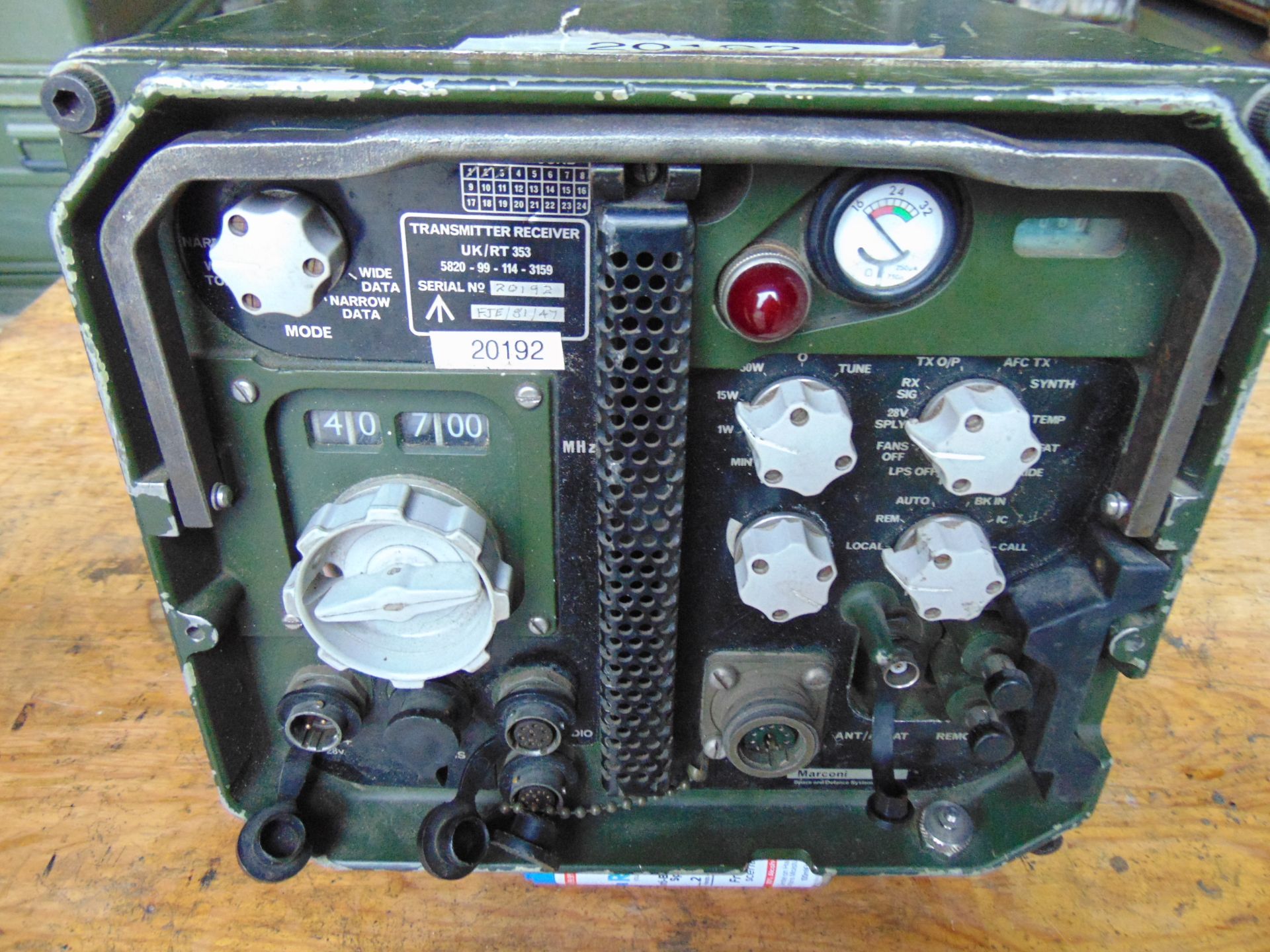 Clansman RT/UK 353 Vehicle Mounted Transmitter Receiver - Bild 2 aus 5