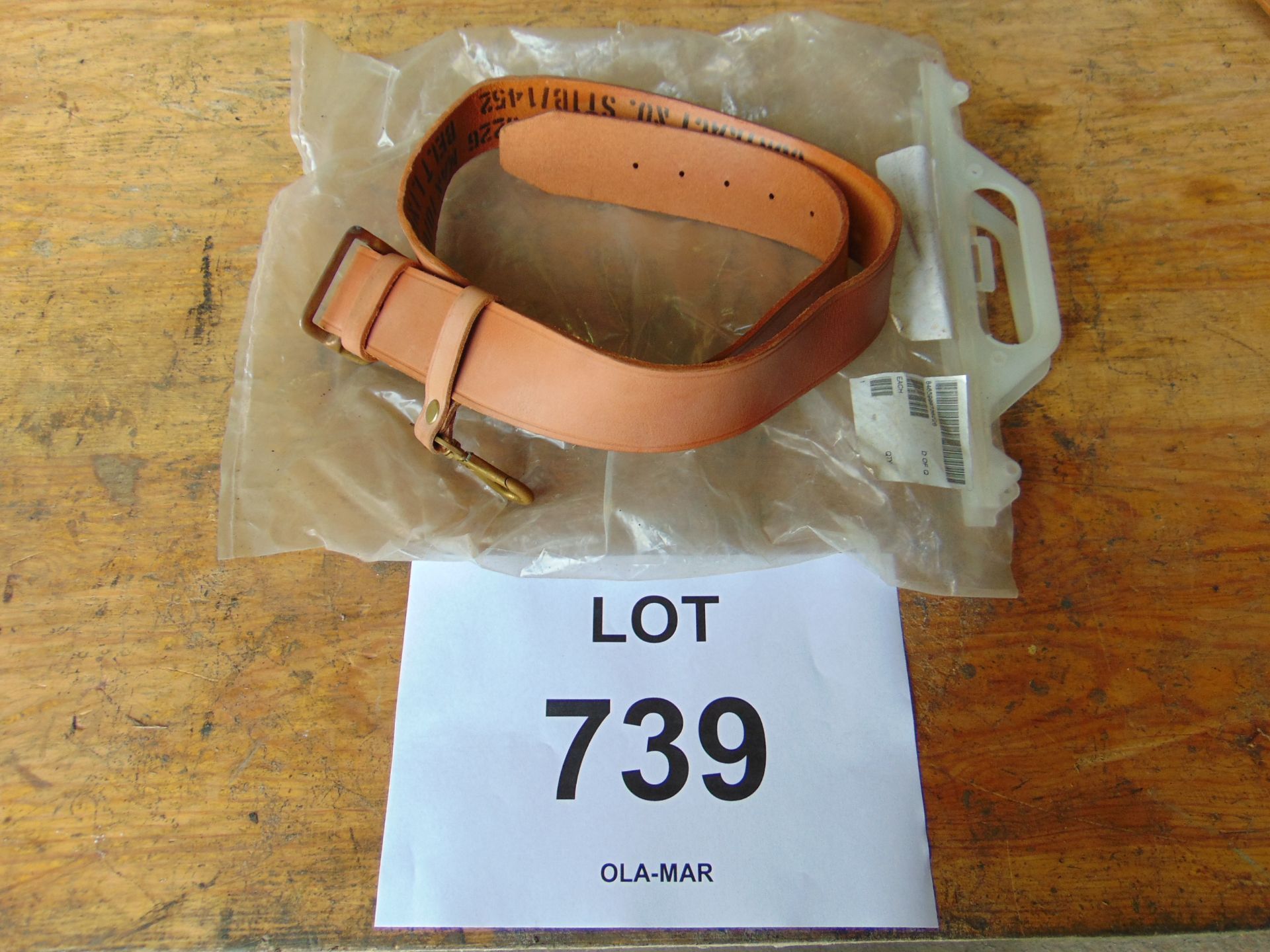 New Unissued Leather Belt Signals Linesman in Original Packaging