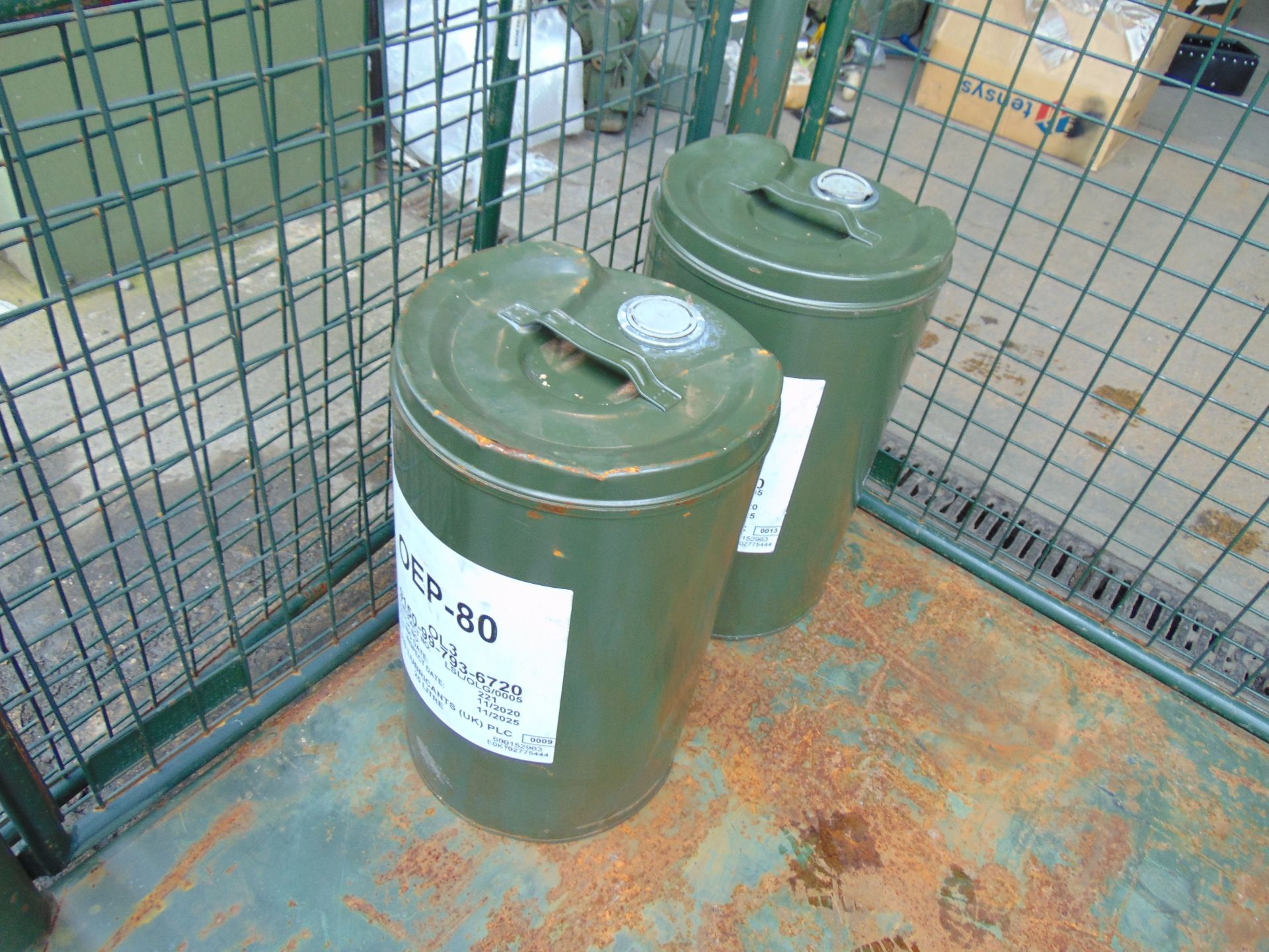 2 x 25 Litre Drums of OEP 80 High pressure Gear Oil New Unissued MoD Reserve Stocks - Image 3 of 3