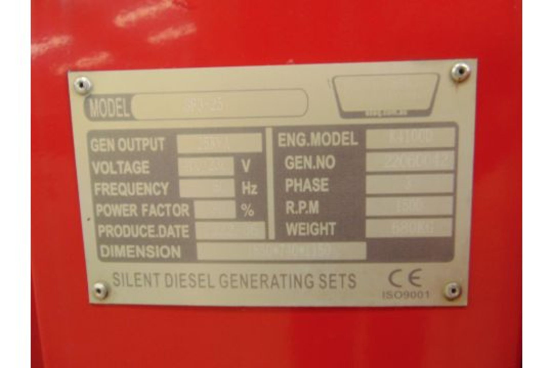 2022 New Unused 25 KVA Silent Diesel Generator - 3 Phase 100V / 230V - Image 18 of 19