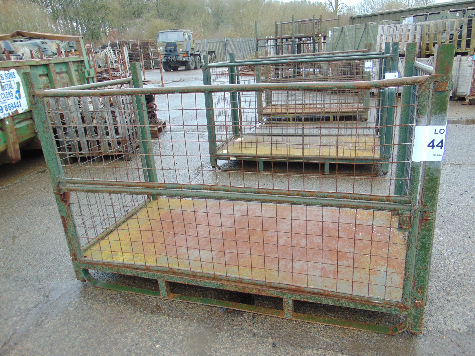 Heavy Duty MOD Steel Stacking Stillage w/ Removeable Side Bars & Corner Posts